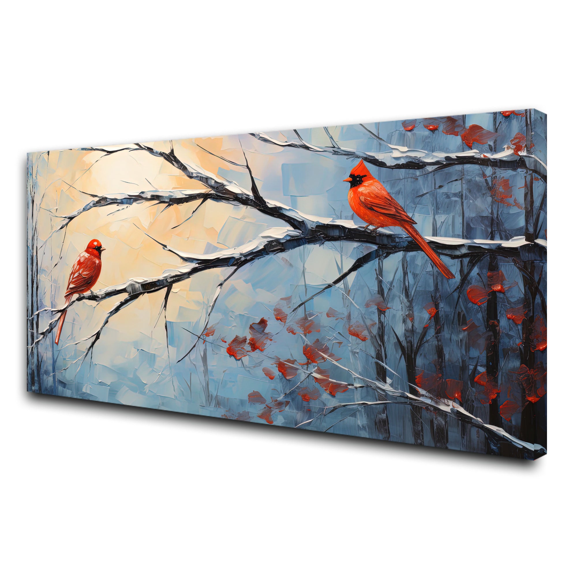 The Castle Decor birds abstract canvas/Sparkle painting Big Size Wall Art for living room,Bedroom,Drawing room,Hotels-Wooden Framed-Digital Painting