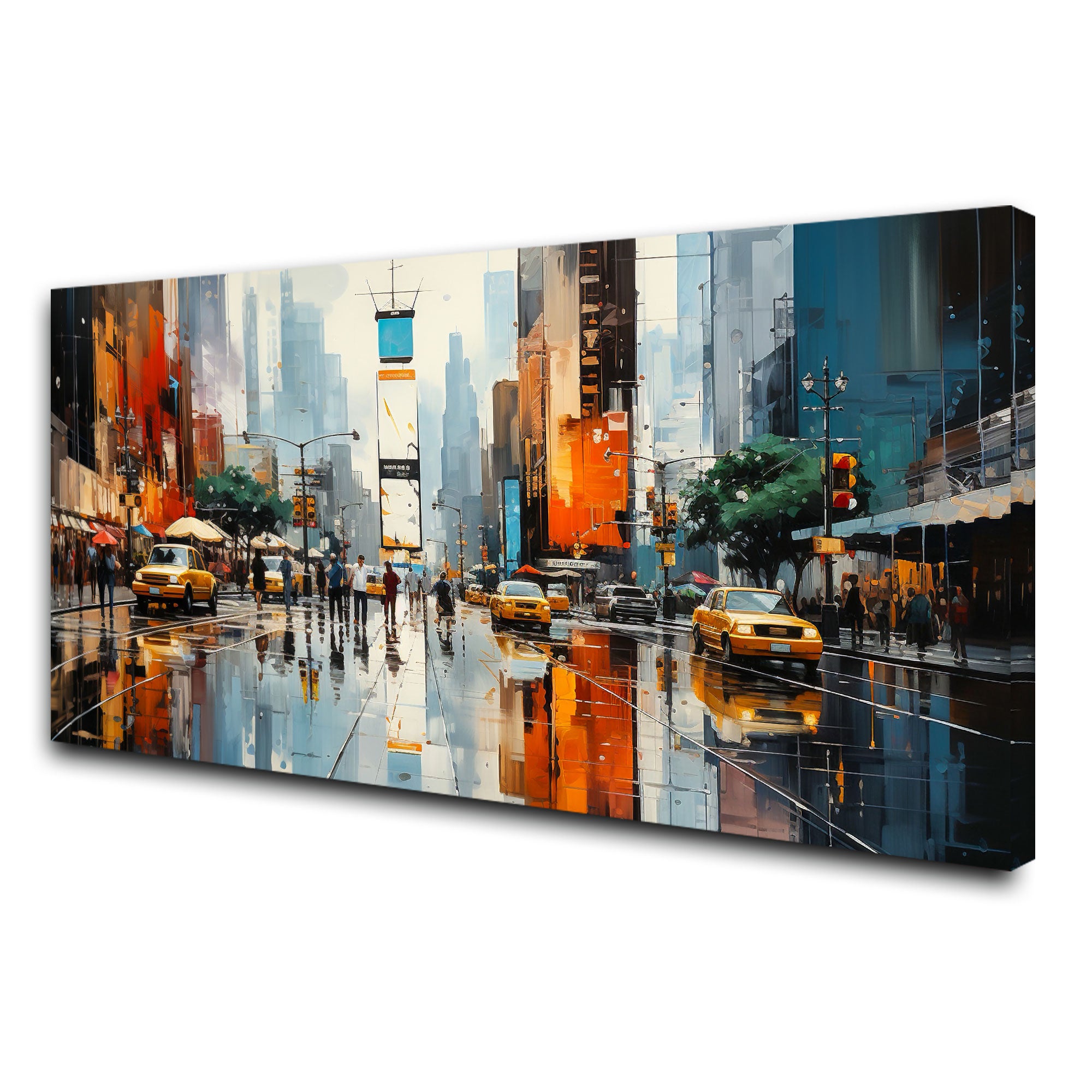 CityAbstract Canvas painting with frame Big Size Wall Art for living room,Bedroom,Drawing room,Hotels