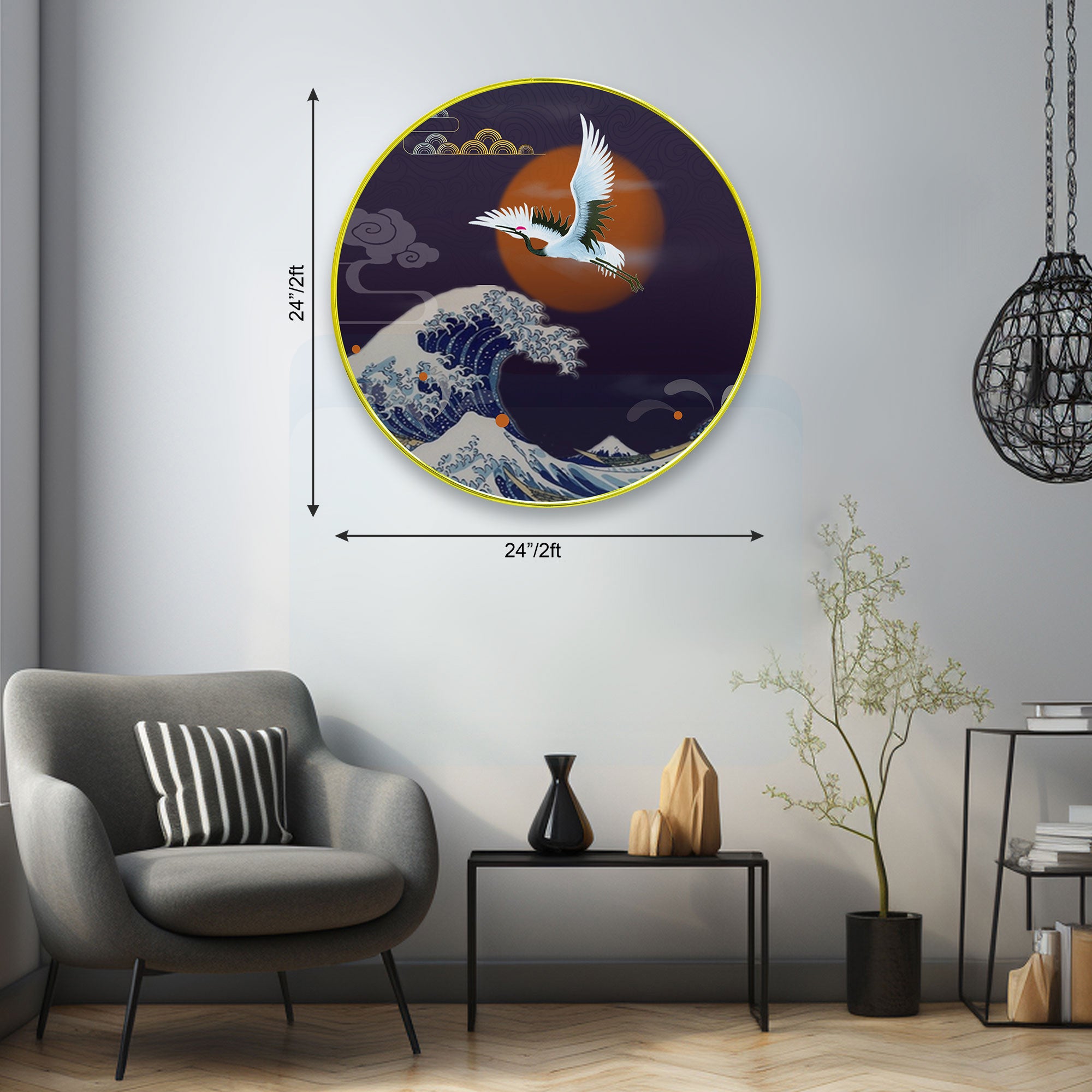 Birds Sparkle Wooden Wall Plate for Home Decoration Art-24