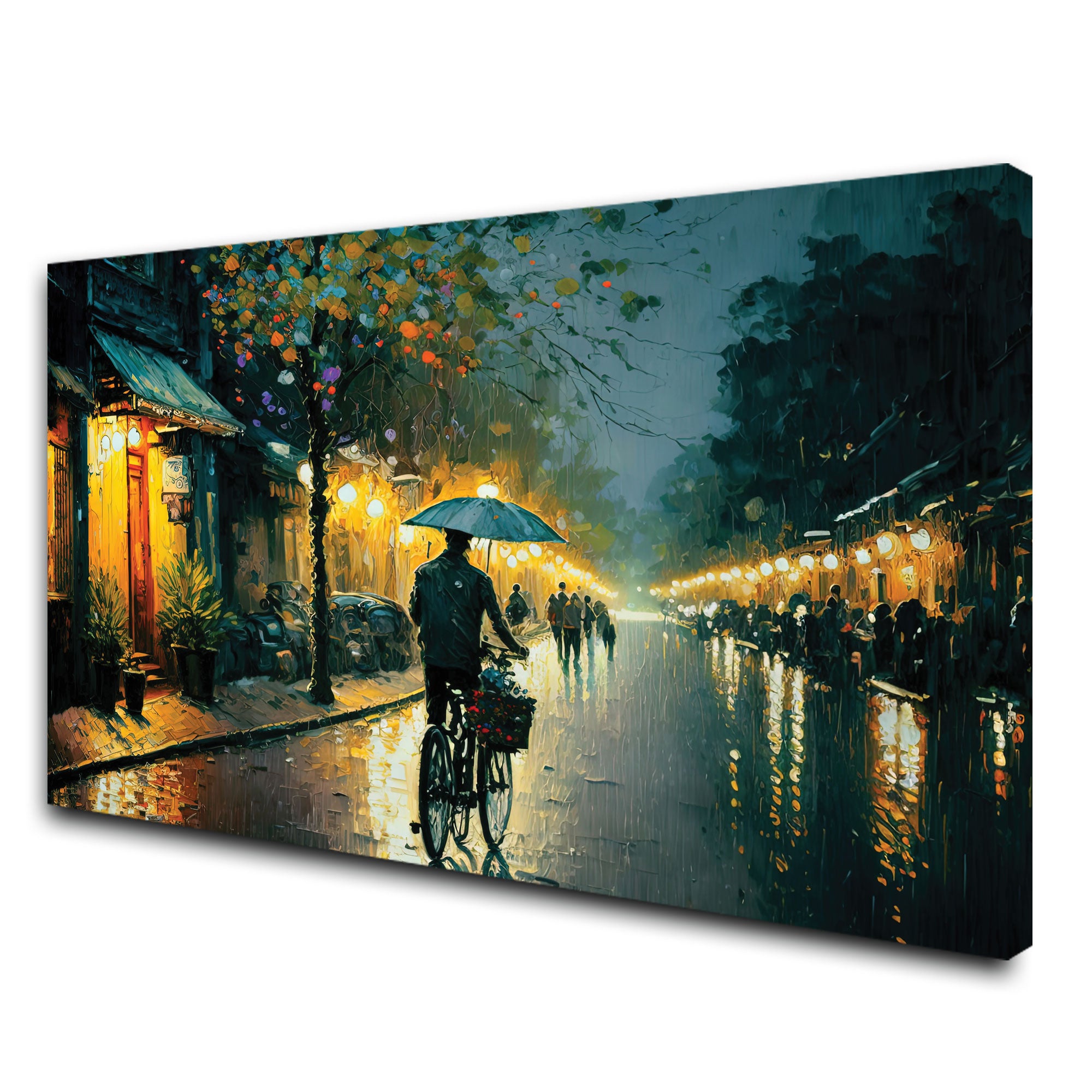NightAbstract Canvas painting with frame Big Size Wall Art for living room,Bedroom,Drawing room,Hotels