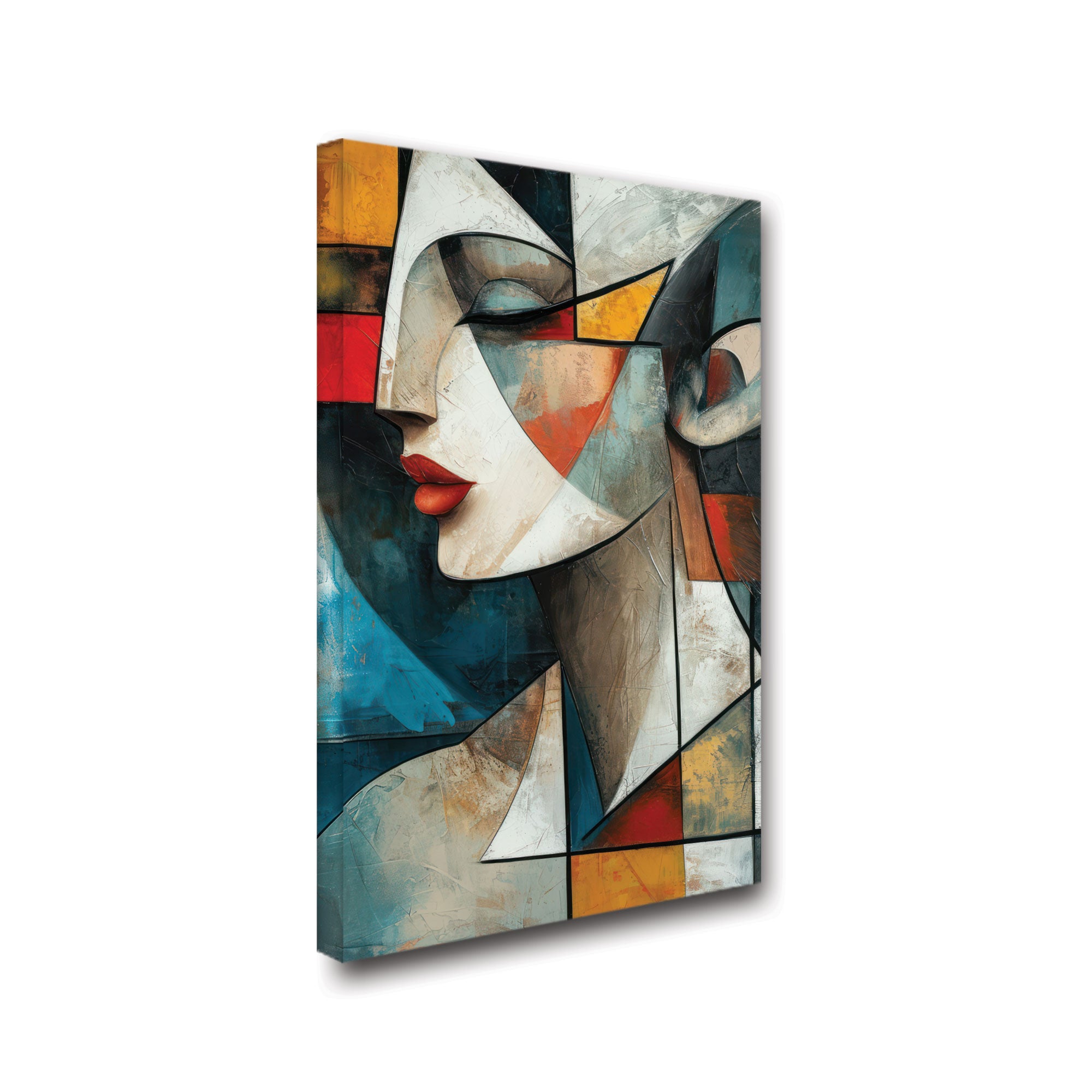 Women faceAbstract Canvas painting with frame Big Size Wall Art for living room,Bedroom,Drawing room,Hotels