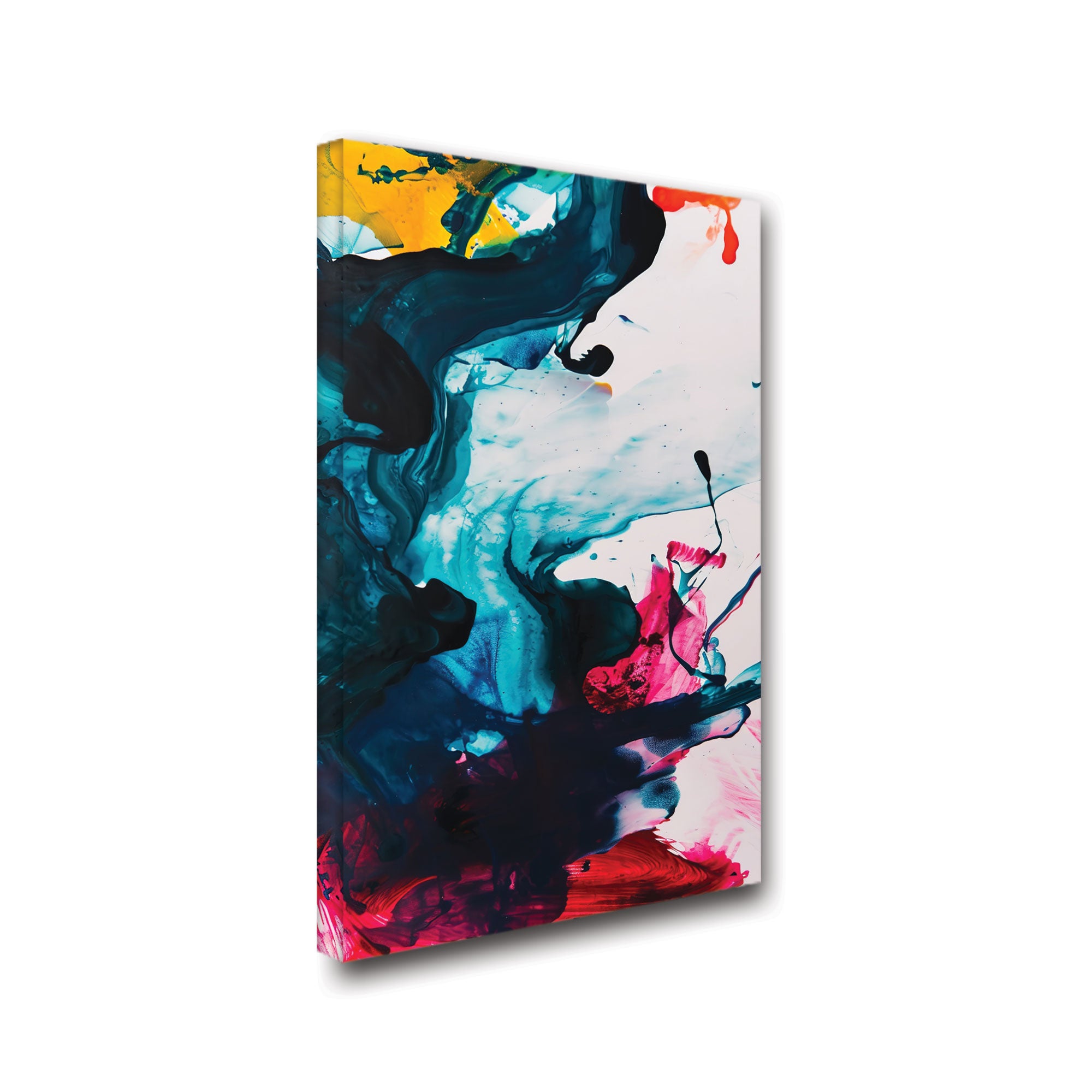 Multi colourAbstract Canvas painting with frame Big Size Wall Art for living room,Bedroom,Drawing room,Hotels
