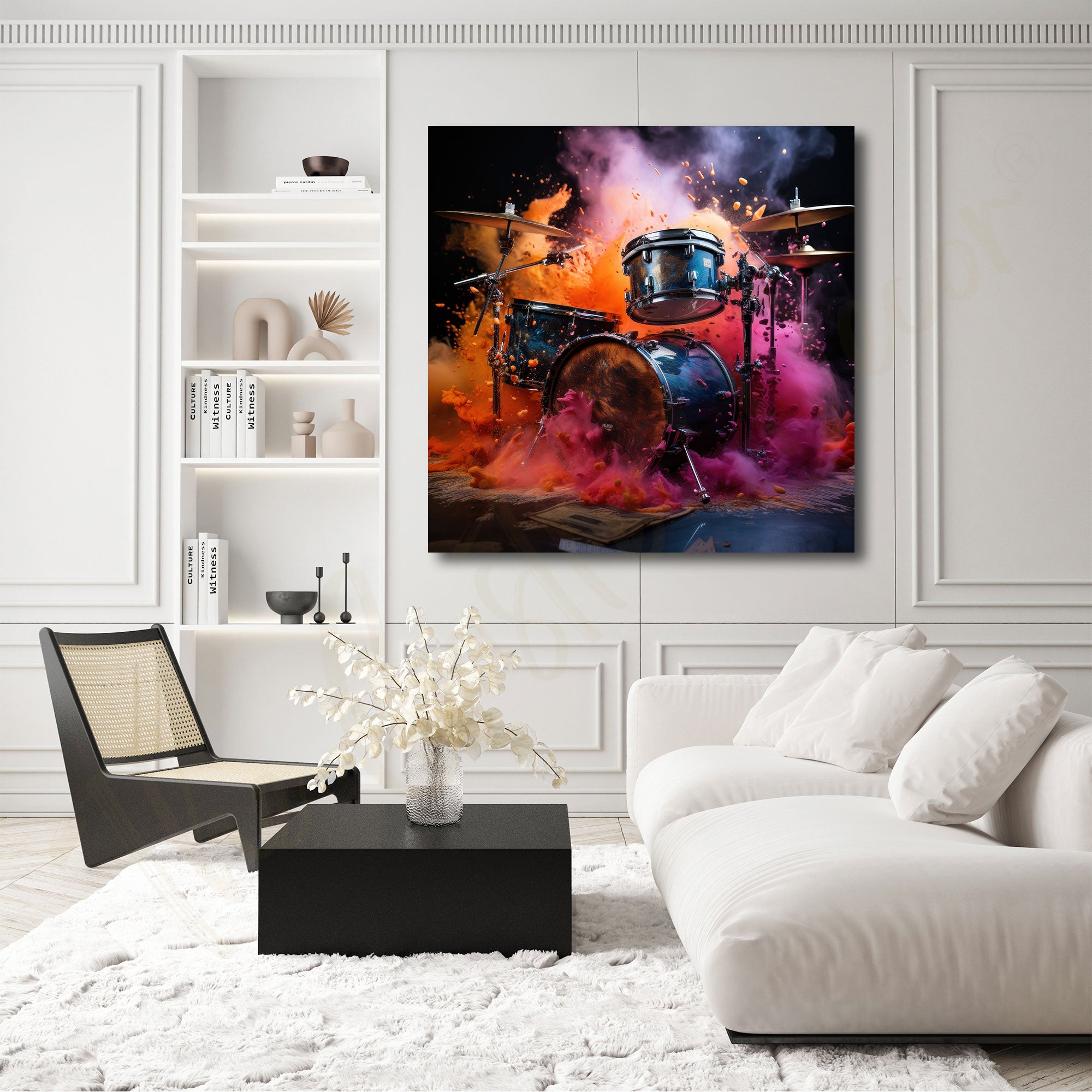 Music drum painting with frame Big Size Wall Art for living room,Bedroom,Drawing room,Hotels