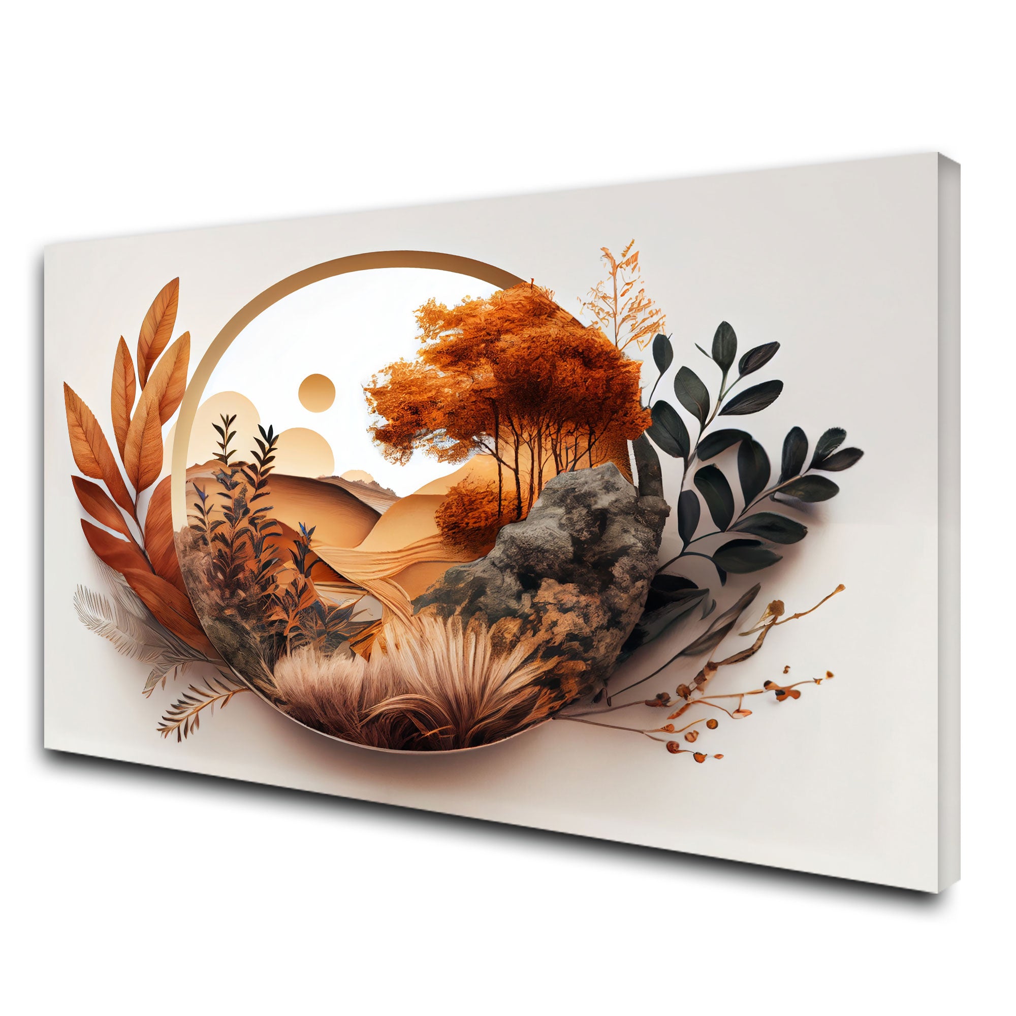GoldenAbstract Canvas painting with frame Big Size Wall Art for living room,Bedroom,Drawing room,Hotels