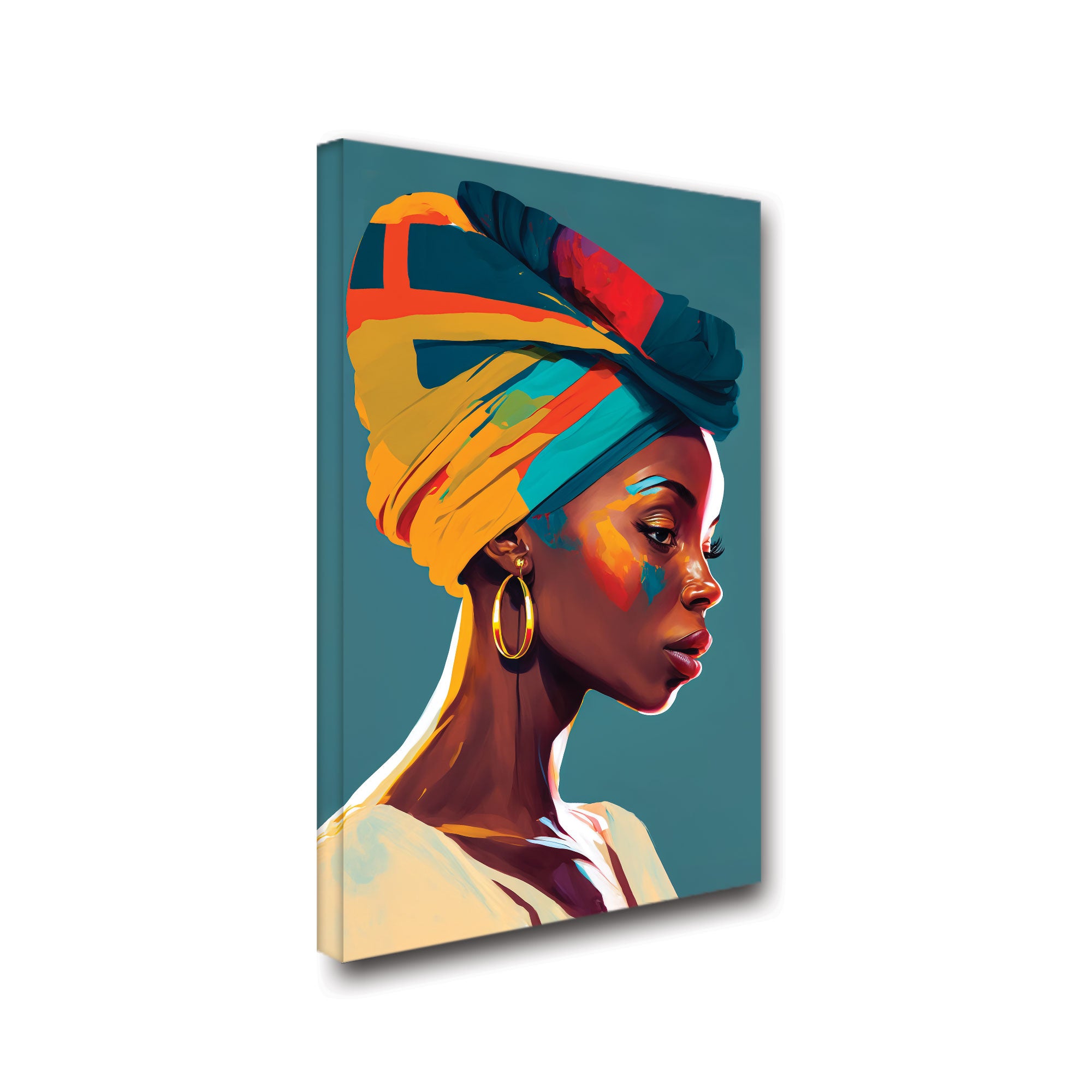 Women faceAbstract Canvas painting with frame Big Size Wall Art for living room,Bedroom,Drawing room,Hotels
