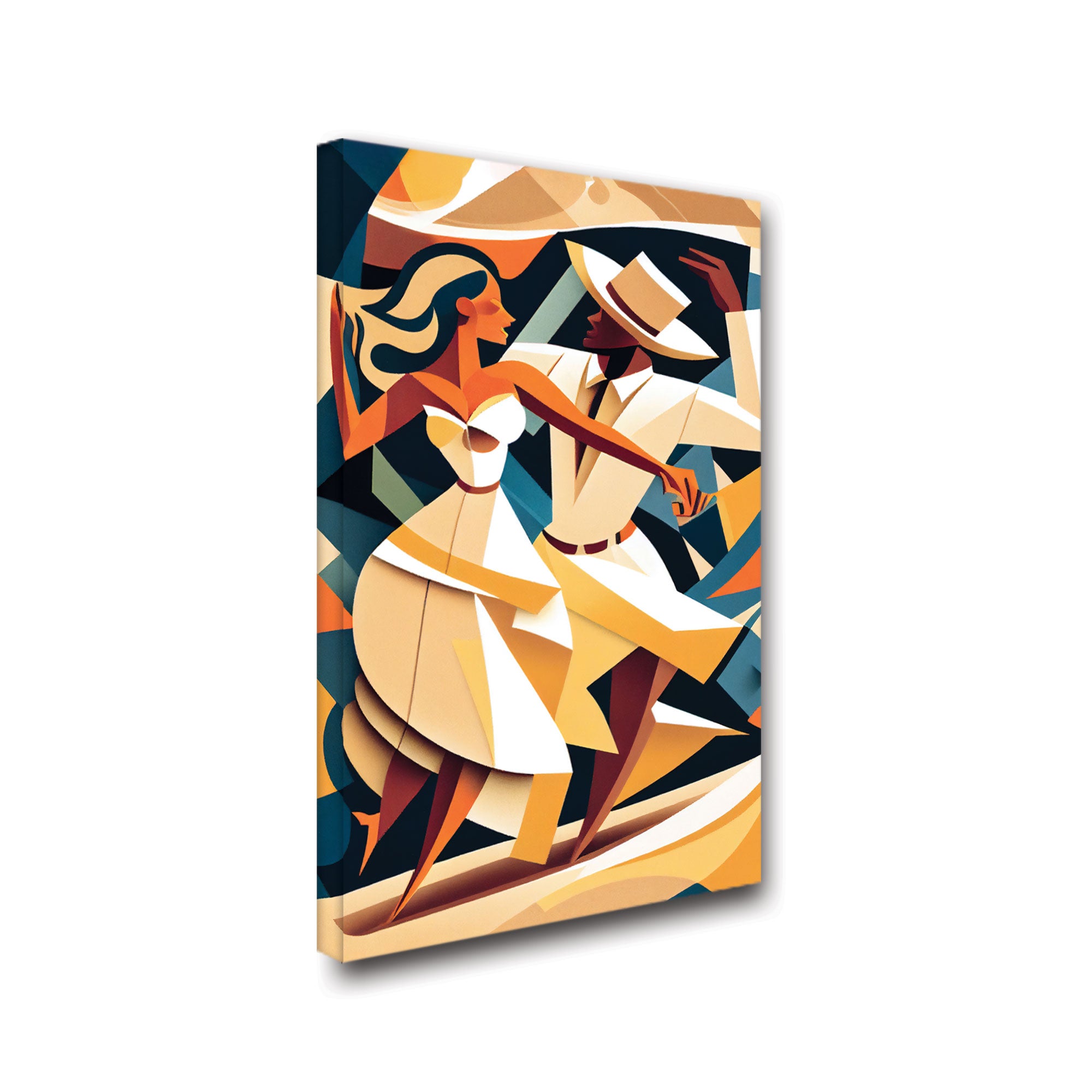 couple danceAbstract Canvas painting with frame Big Size Wall Art for living room,Bedroom,Drawing room,Hotels