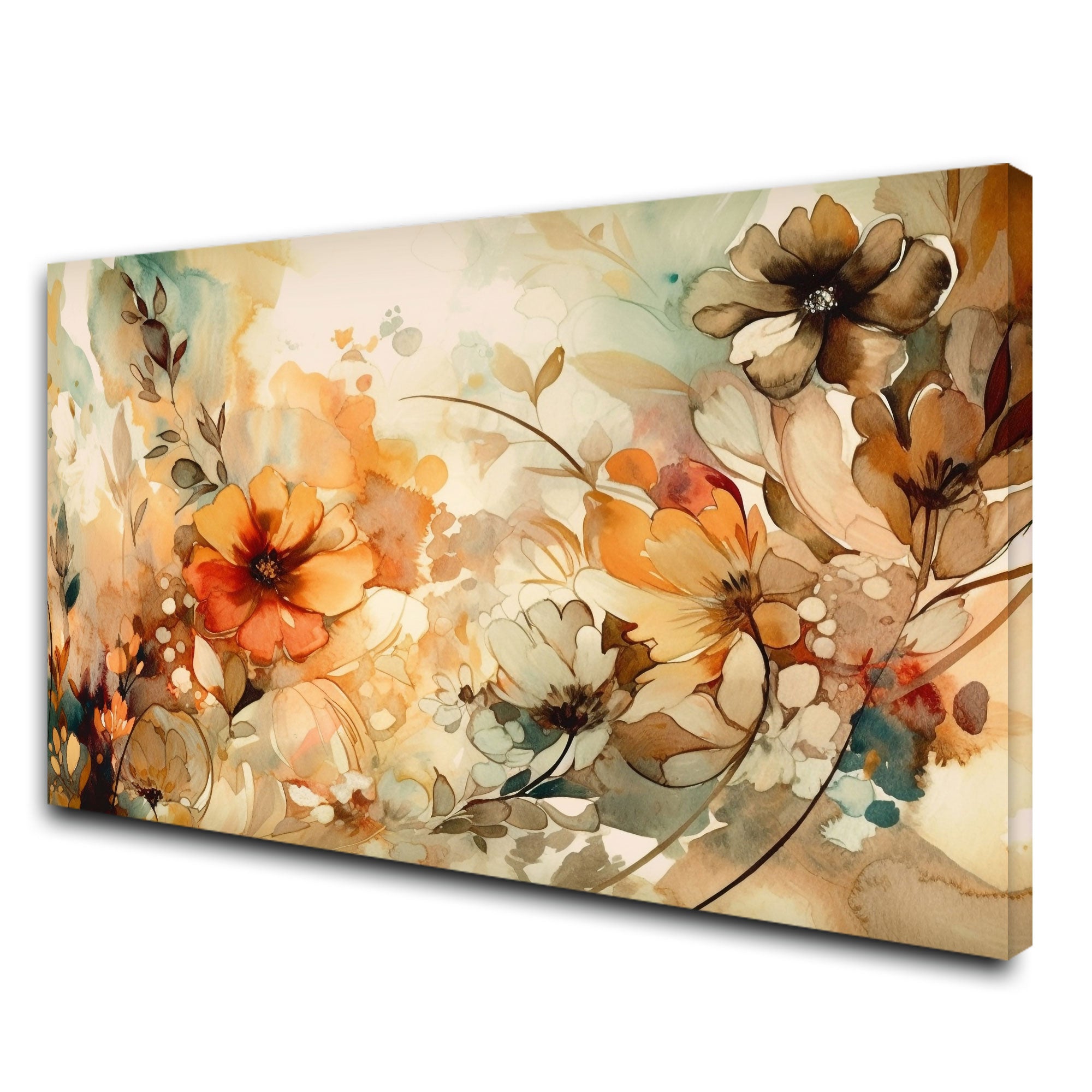 Multicolor flower Canvas painting with frame Big Size Wall Art for living room,Bedroom,Drawing room,Hotels