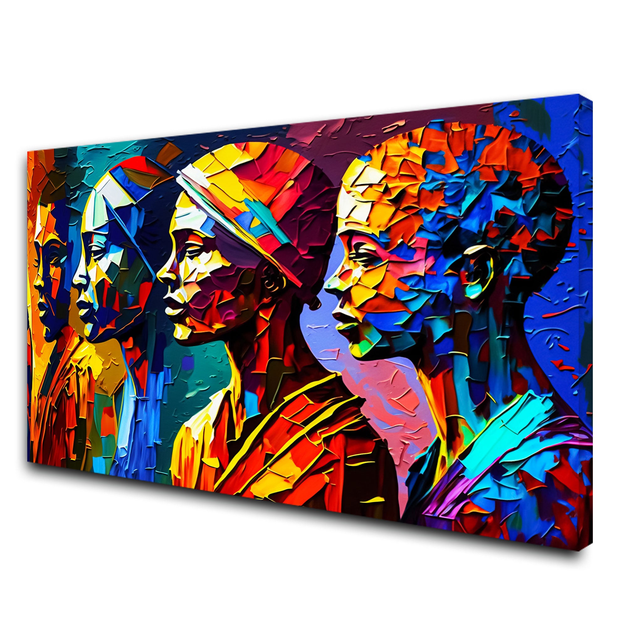 Multiwoman face Canvas painting with frame Big Size Wall Art for living room,Bedroom,Drawing room,Hotels