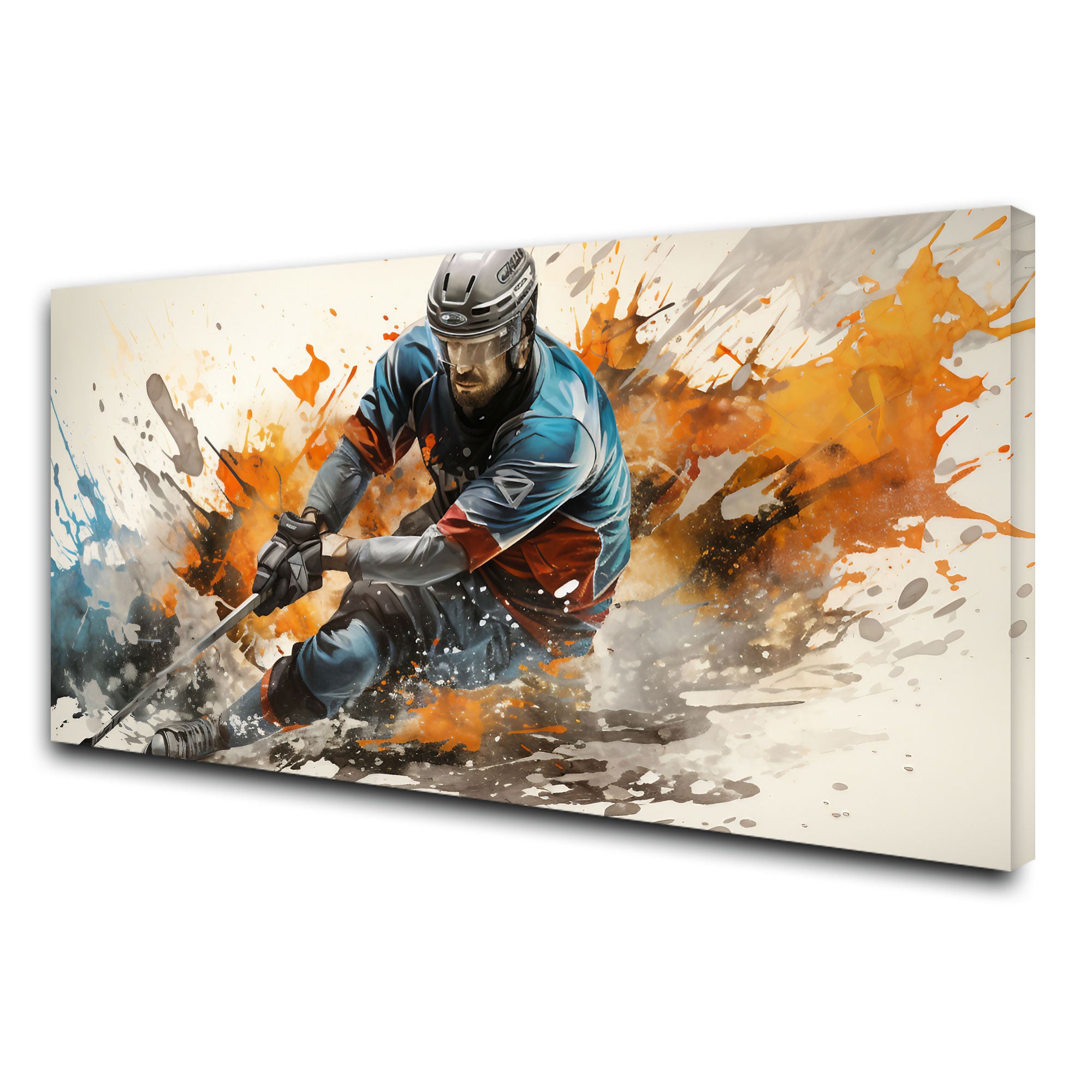 Ppanoramic hockeyAbstract Canvas painting Big Size Wall Art for living room,Bedroom,Drawing room,Hotels