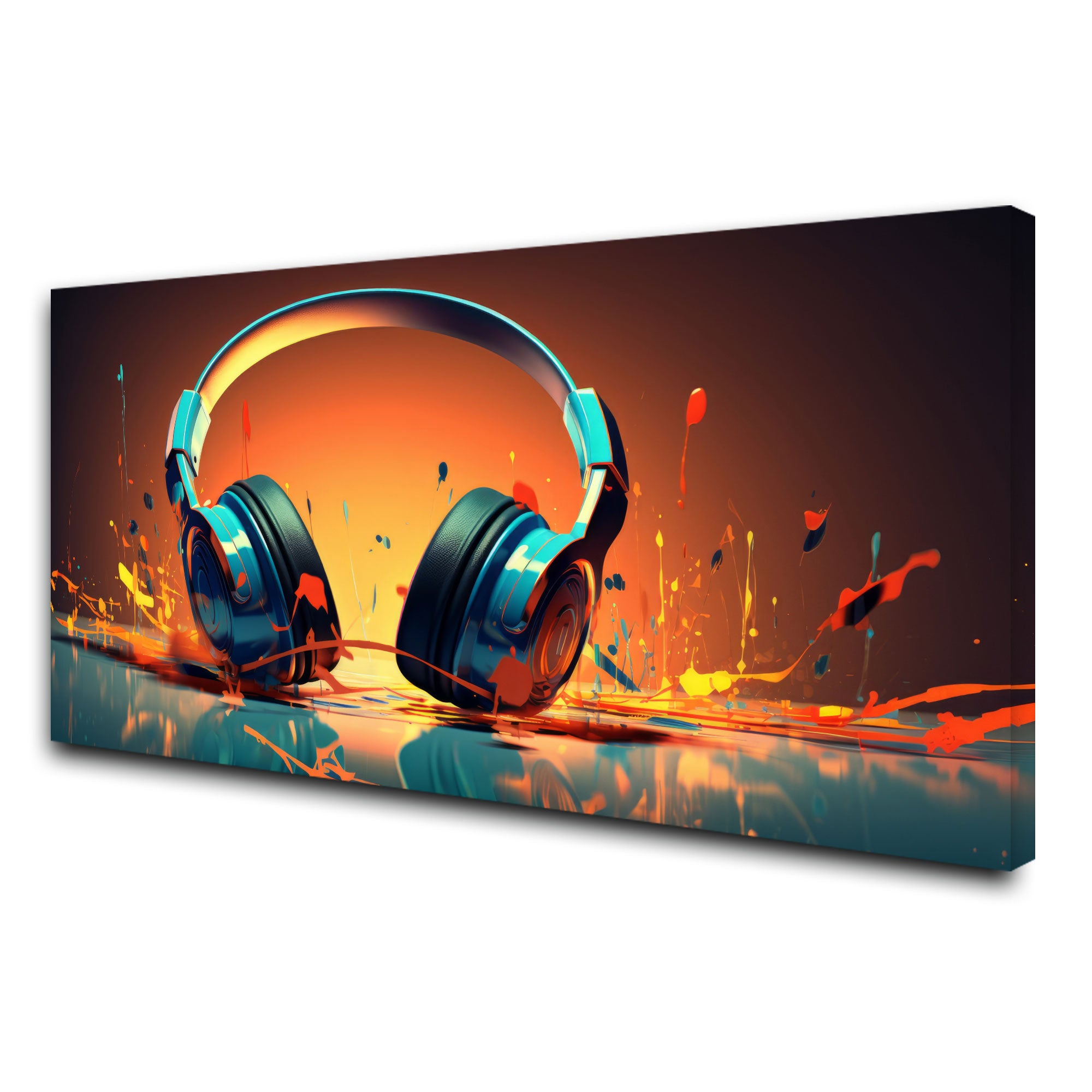 HeadphoneAbstract Canvas painting with frame Big Size Wall Art for living room,Bedroom,Drawing room,Hotels