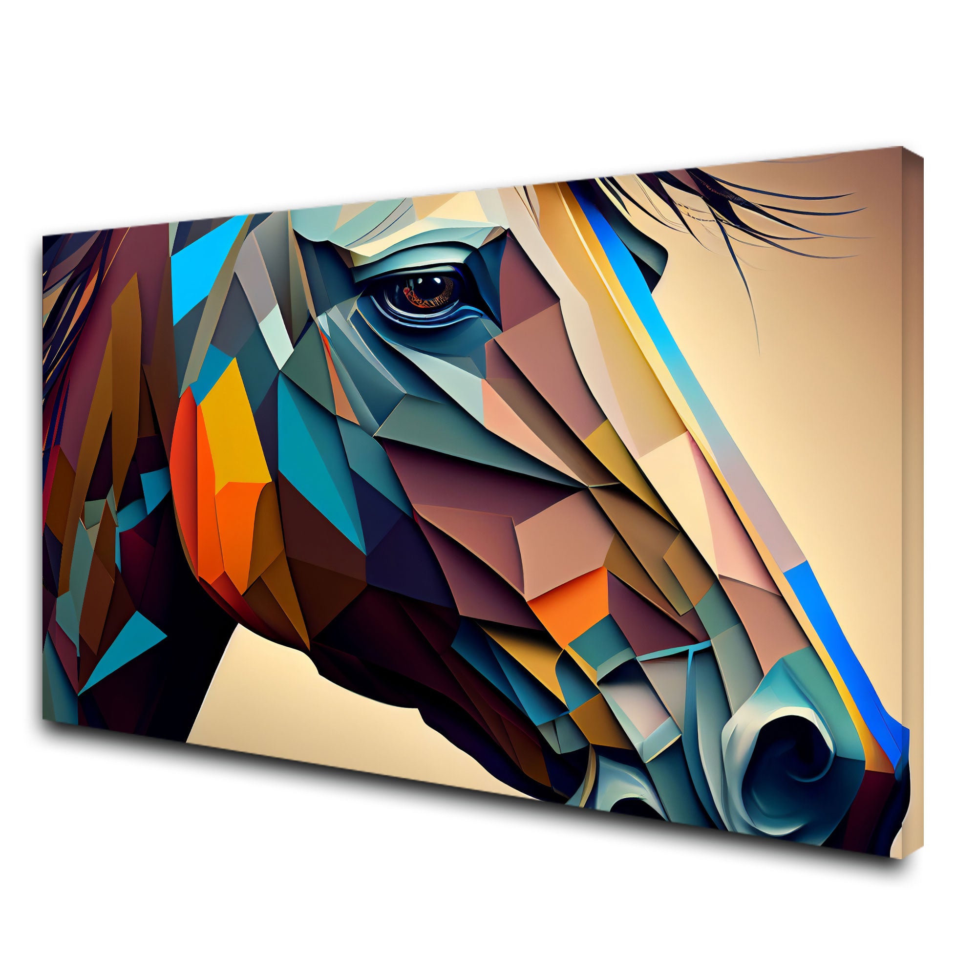 Abstract horse Canvas painting with frame Big Size Wall Art for living room,Bedroom,Drawing room,Hotels