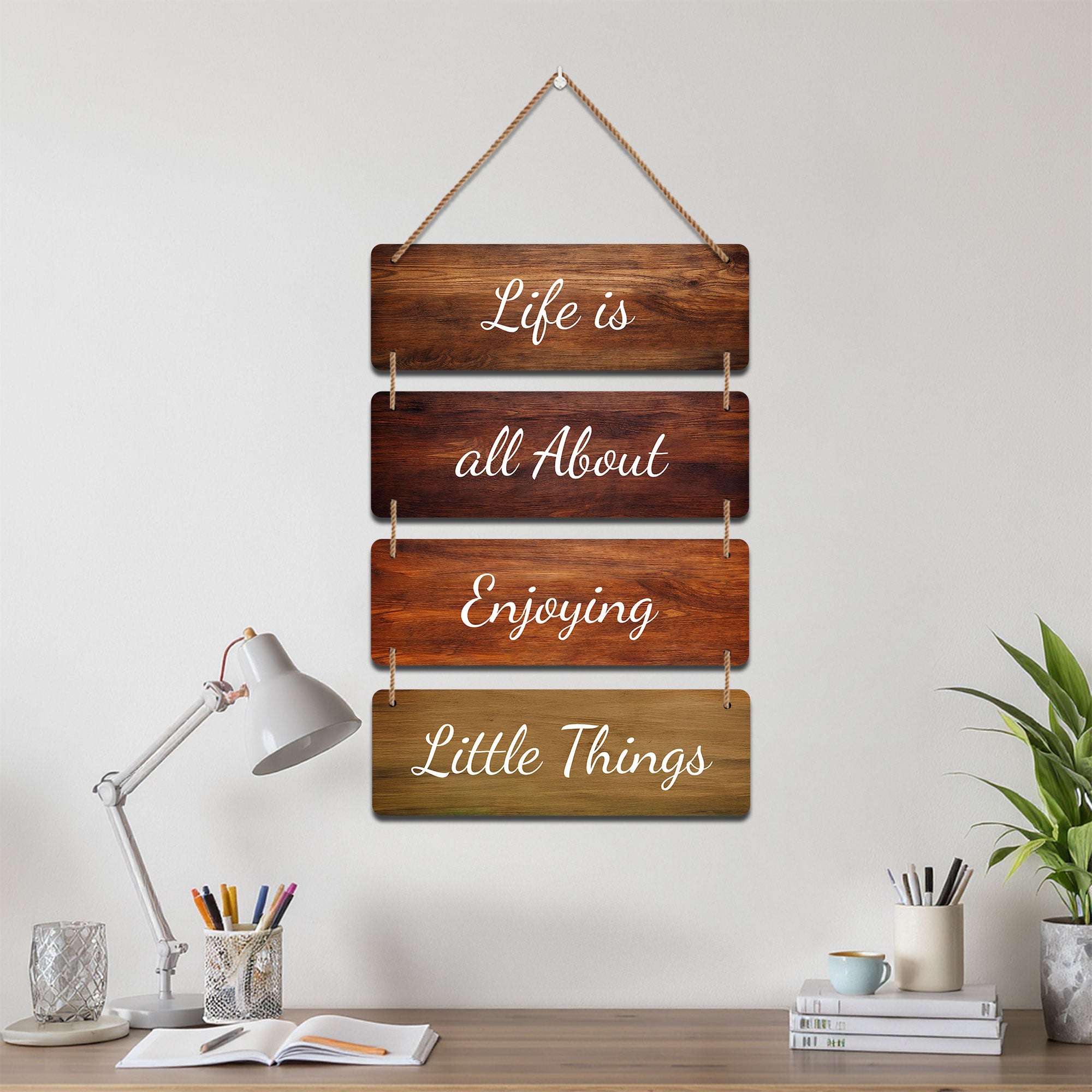 The Castle Decor Motivational Hanging Wall Decor | Positive Quotes Wooden MDF Wall Plates | Home Office Wall Art for Study, Living Room (12x19 Inches)