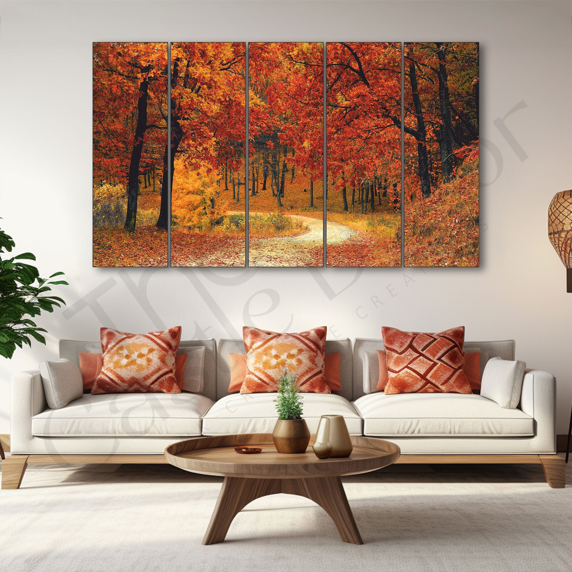 Trees Painting with frame Big Size Wall Art for living room,Bedroom,Drawing room,Hotels 36x60"