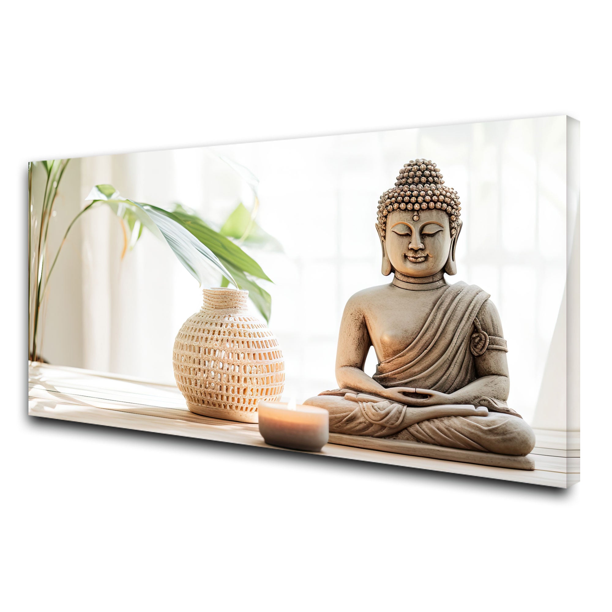 Budhhism meditation Canvas painting with frame Big Size Wall Art for living room,Bedroom,Drawing room,Hotels