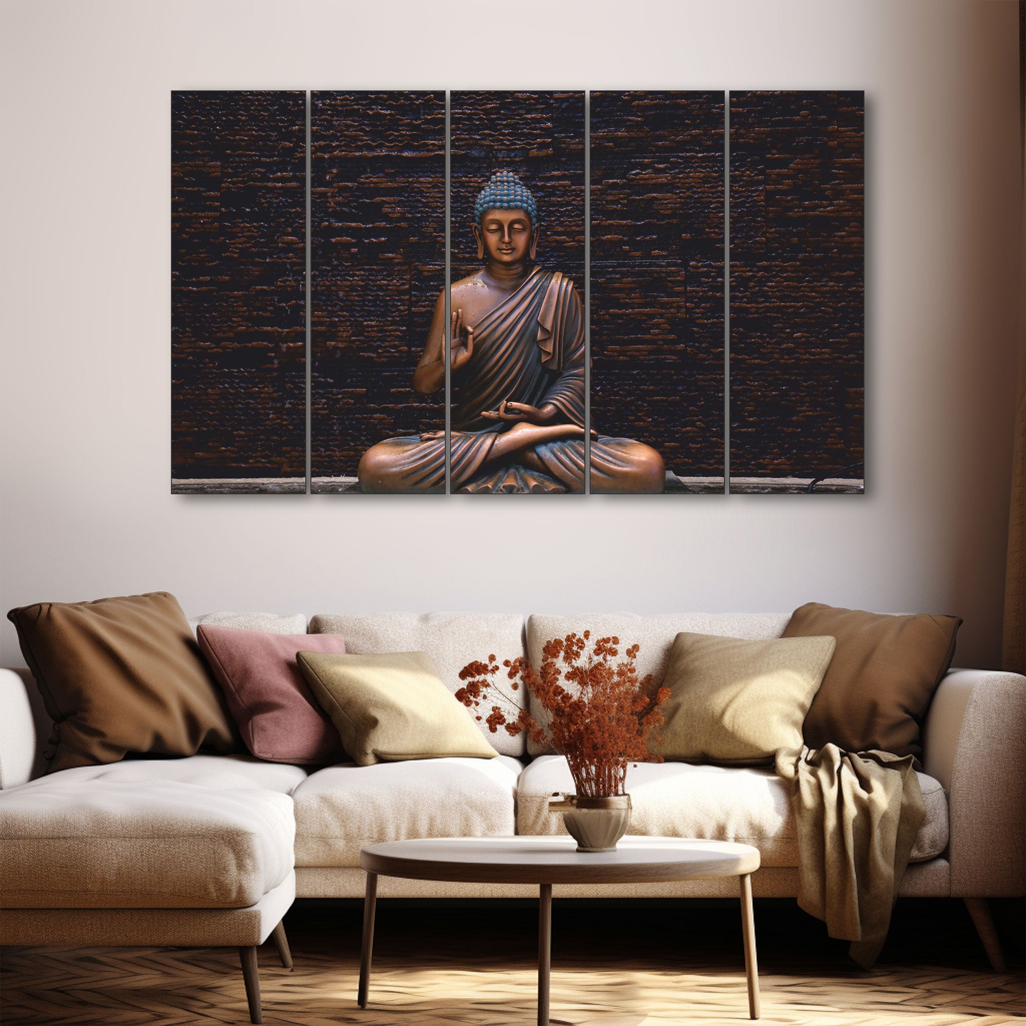 Lord Budha Painting with frame Big Size Wall Art for living room,Bedroom,Drawing room,Hotels