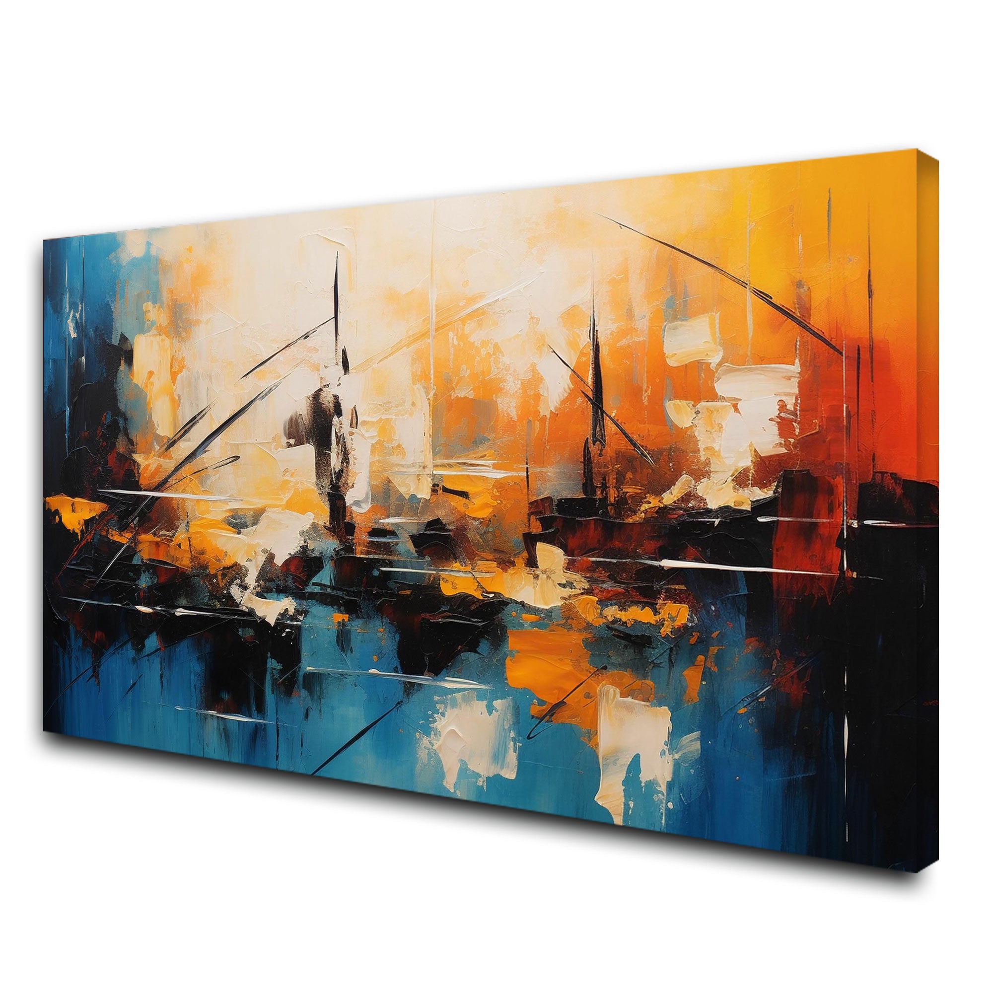 Abstract Canvas painting with frame Big Size Wall Art for living room,Bedroom,Drawing room,Hotels