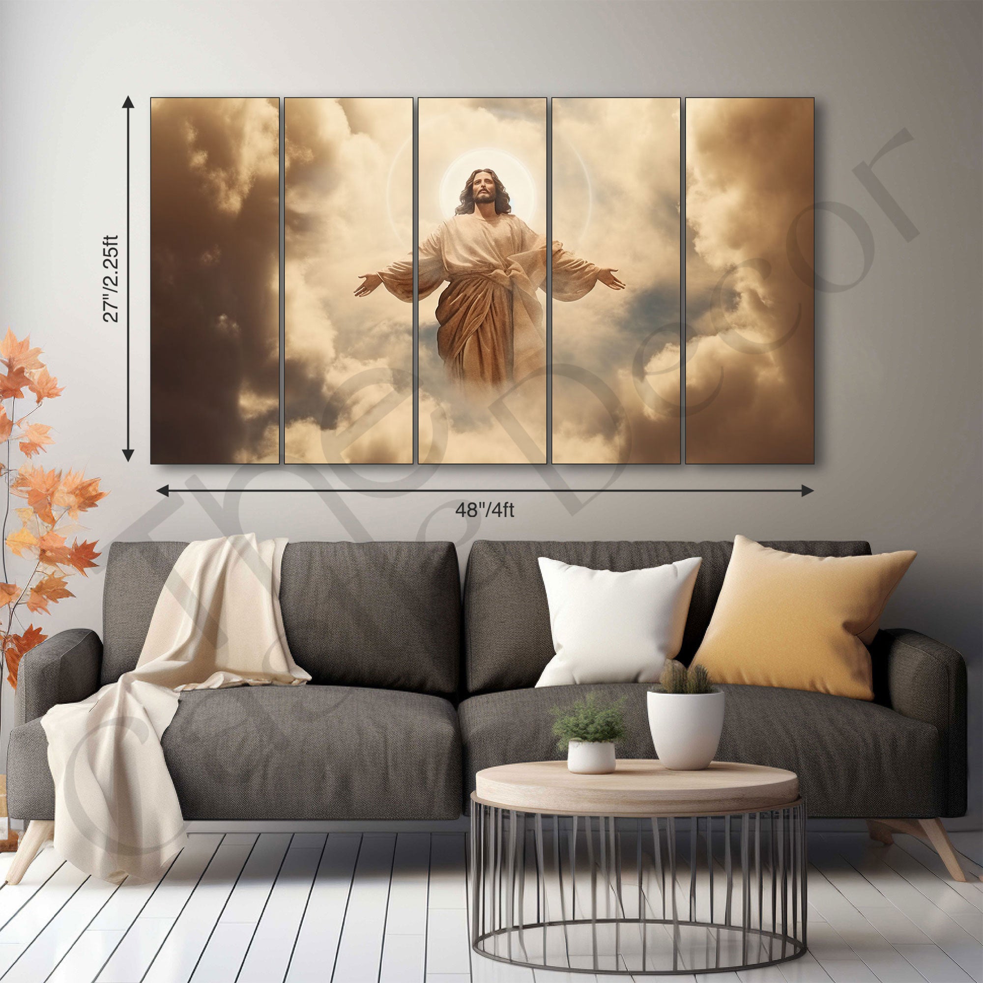Jesus Painting with frame Big Size Wall Art for living room,Bedroom,Drawing room,Hotels