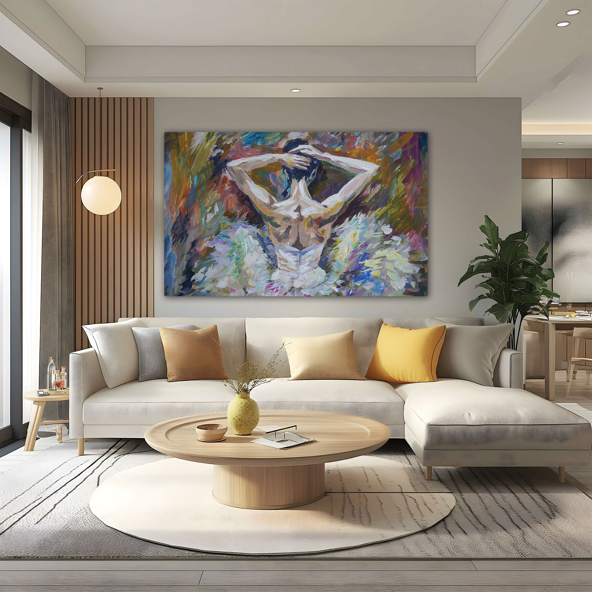 BallerinaAbstract Canvas painting with frame Big Size Wall Art for living room,Bedroom,Drawing room,Hotels