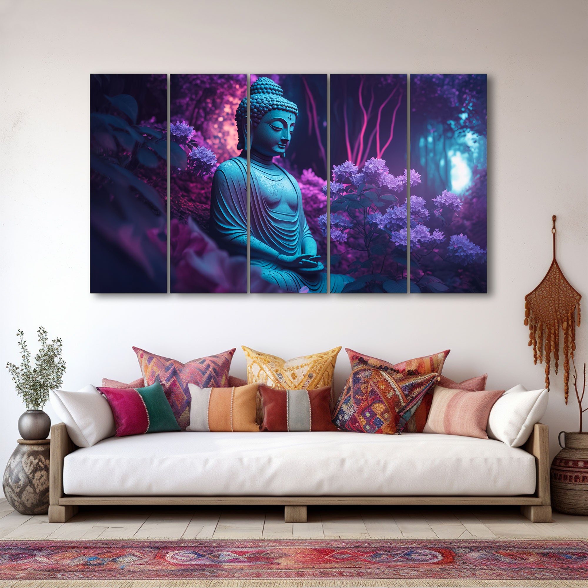 Lord Budha Painting with frame Big Size Wall Art for living room,Bedroom,Drawing room,Hotels