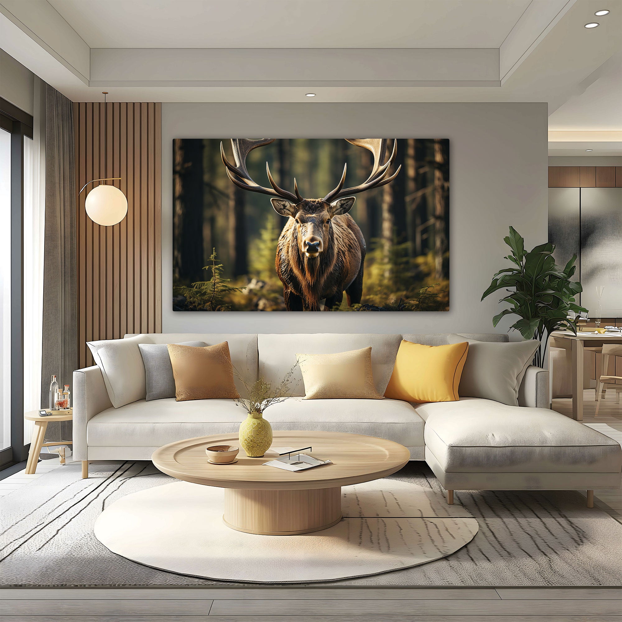 Deer Canvas painting with frame Big Size Wall Art for living room,Bedroom,Drawing room,Hotels