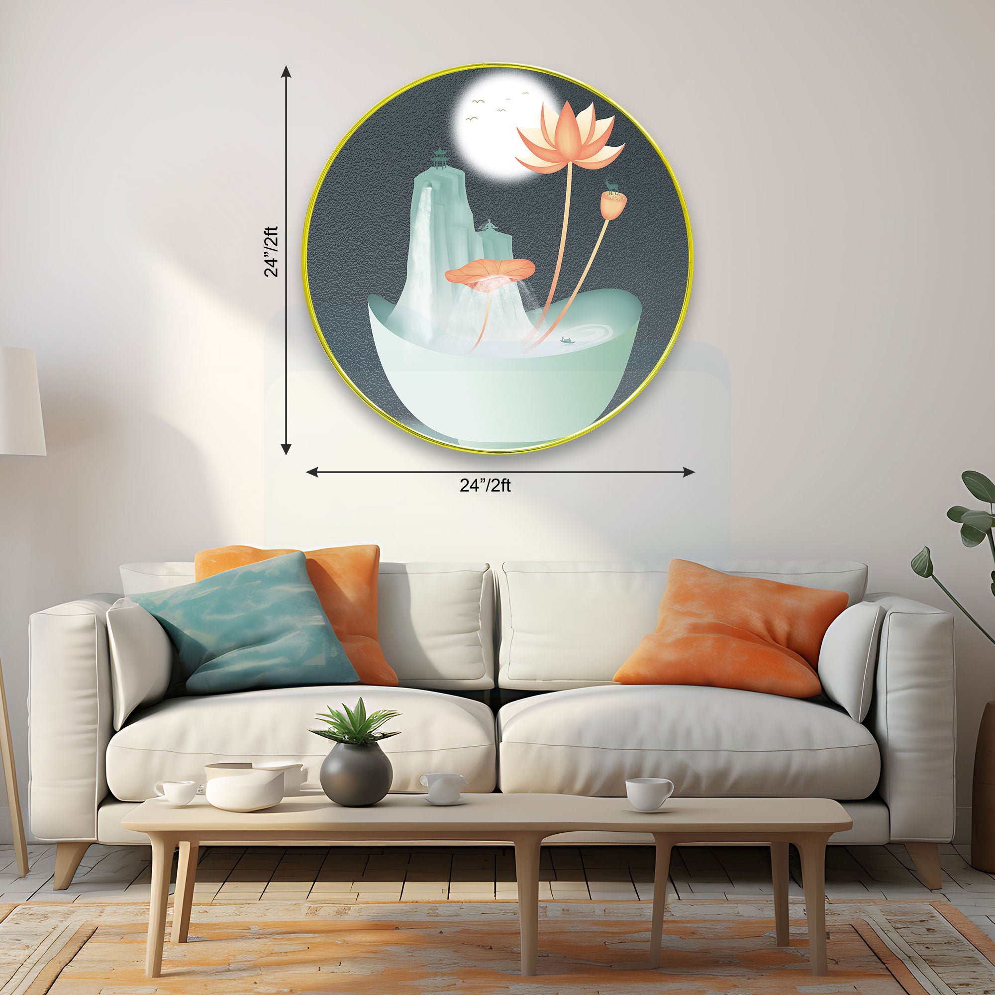 Abstract Sparkle Wooden Wall Plate for Home Decoration Art-01