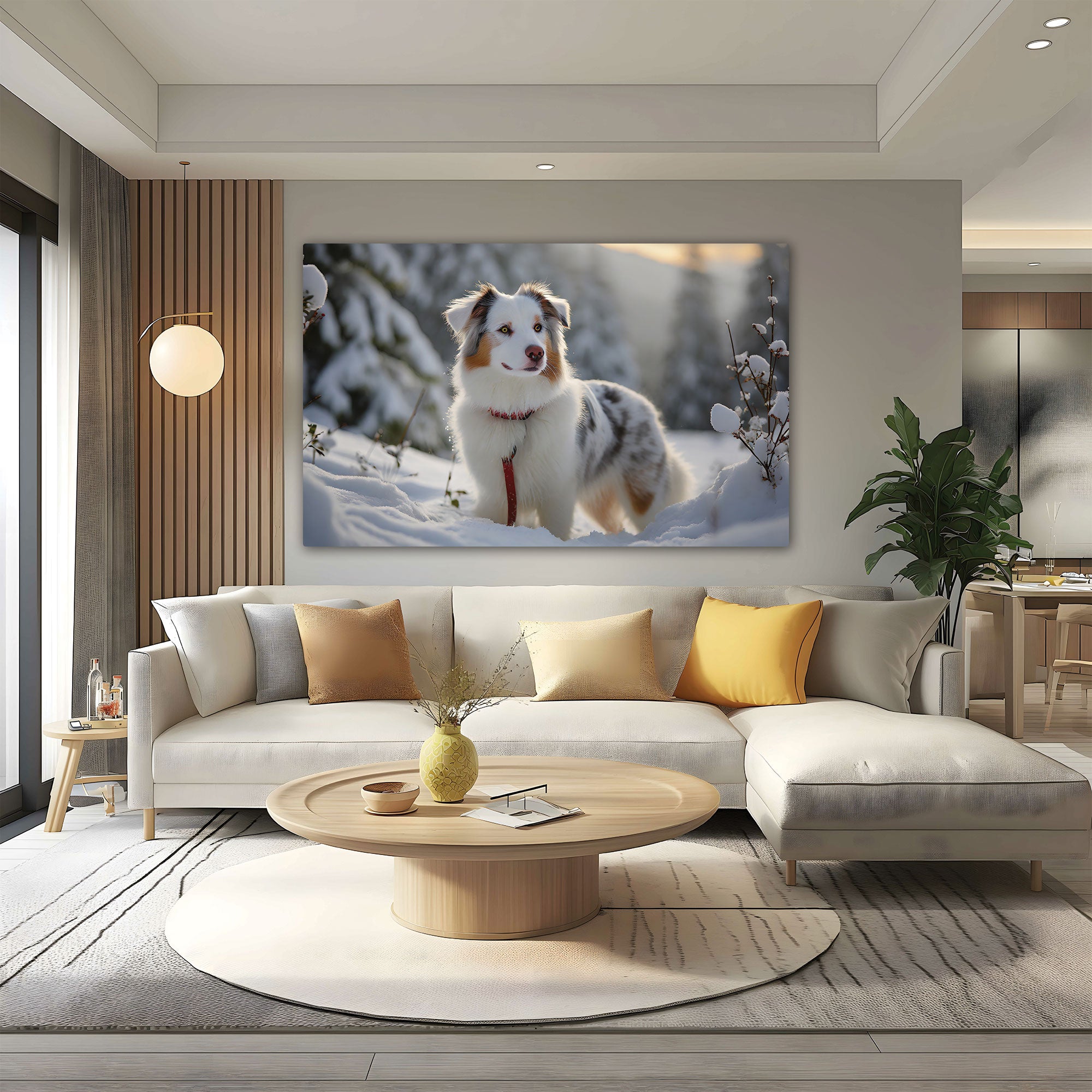 Dog Canvas painting with frame Big Size Wall Art for living room,Bedroom,Drawing room,Hotels