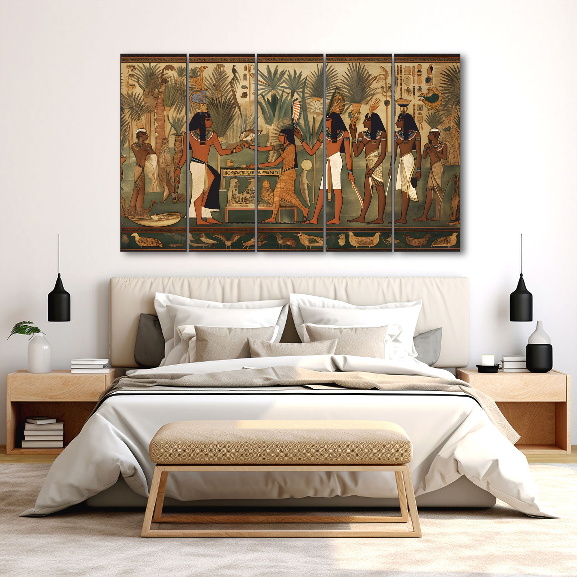 Egyptian Art Painting with frame Big Size Wall Art for living room,Bedroom,Drawing room,Hotels 27x48