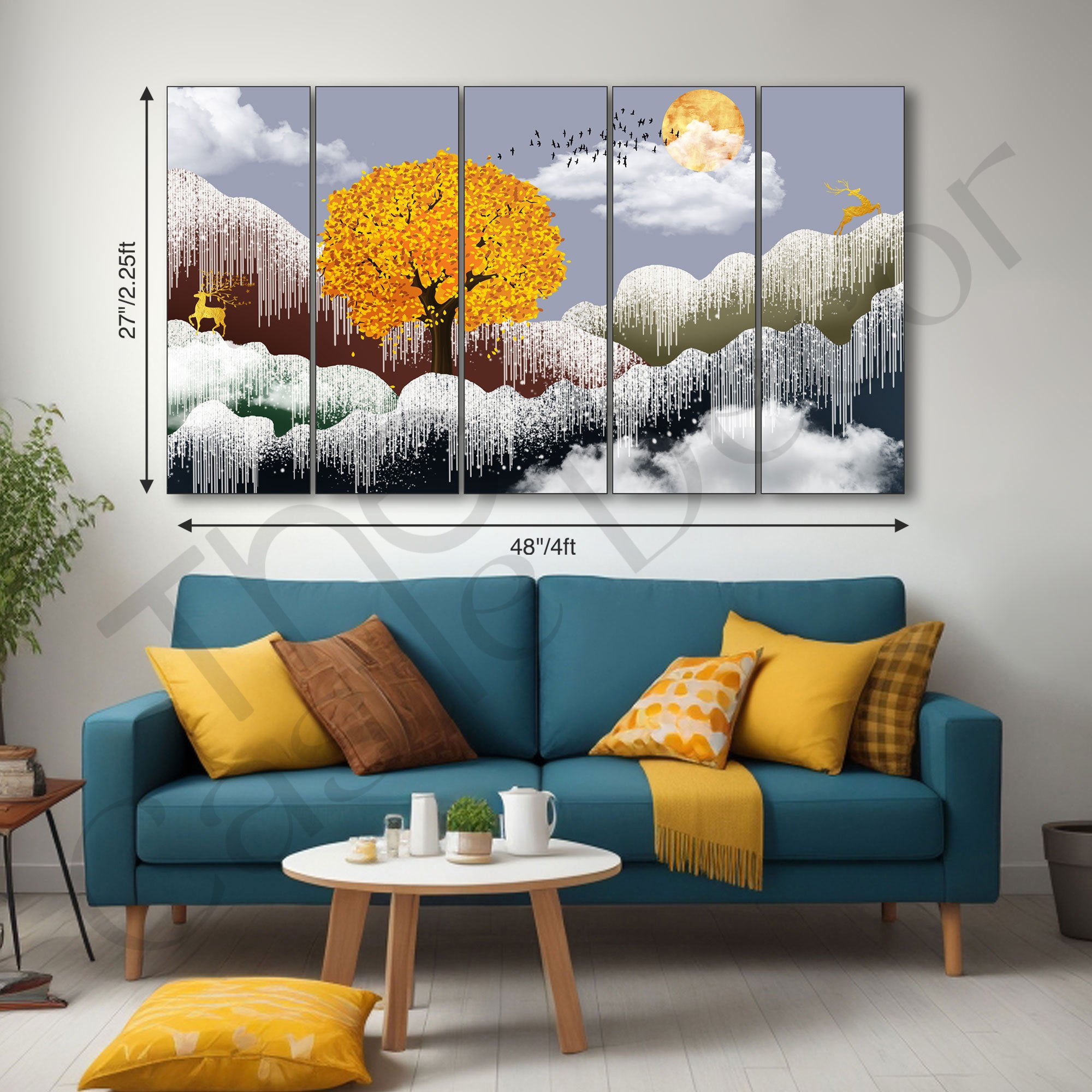 Nature Painting with frame Big Size Wall Art for living room,Bedroom,Drawing room,Hotels