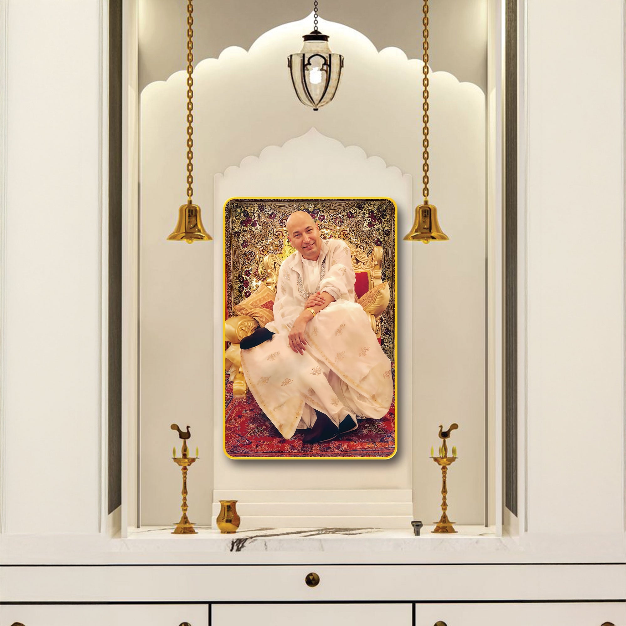 The Castle Decor Guru Ji Wall Hanging Frame | Decorative 20X30 MDF Print with Glossy Sparkle Finish & Golden Frame | Ideal for Home, Office, Pooja Room & Gifts (Copy)