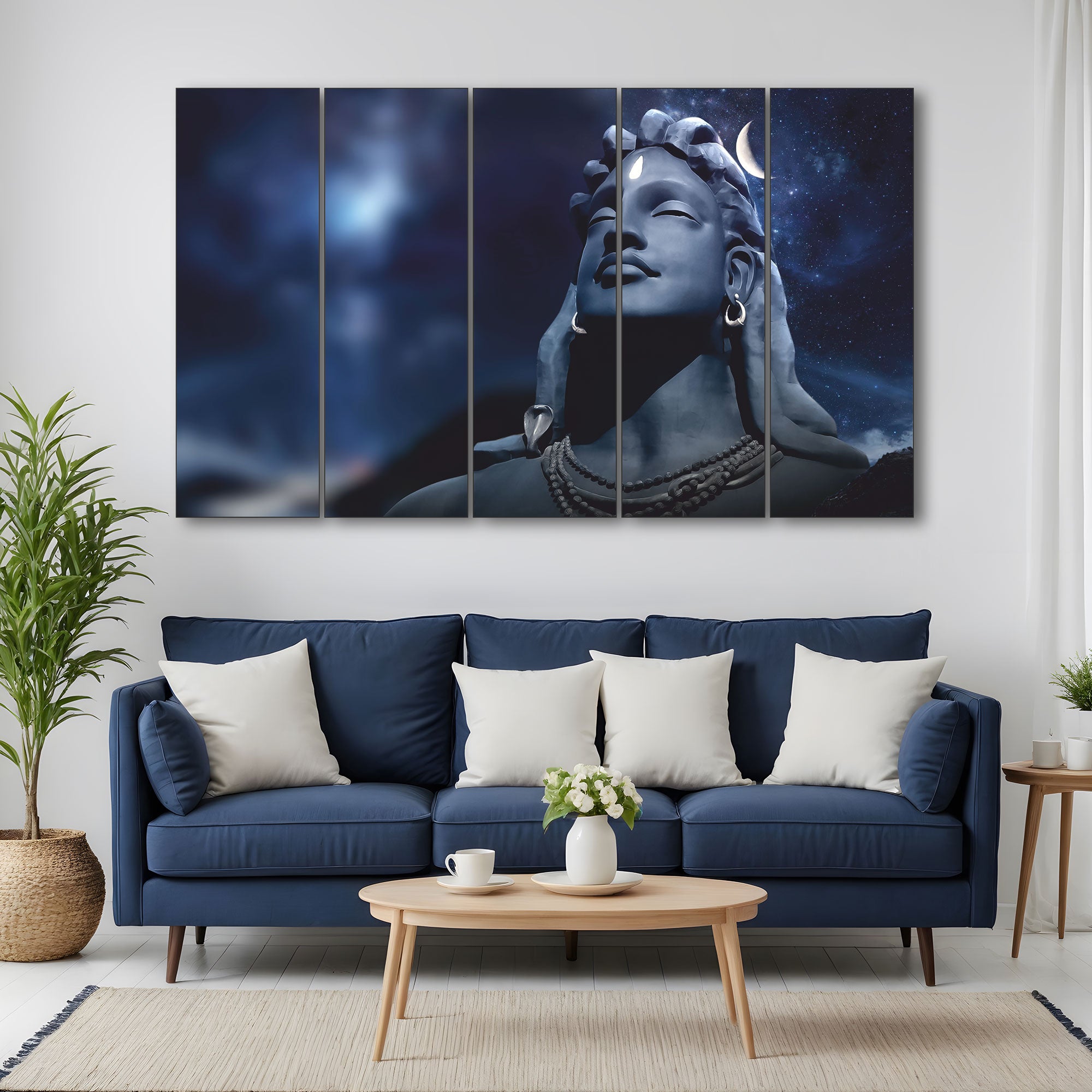 Lord Shiva Painting with frame Big Size Wall Art for living room,Bedroom,Drawing room,Hotels