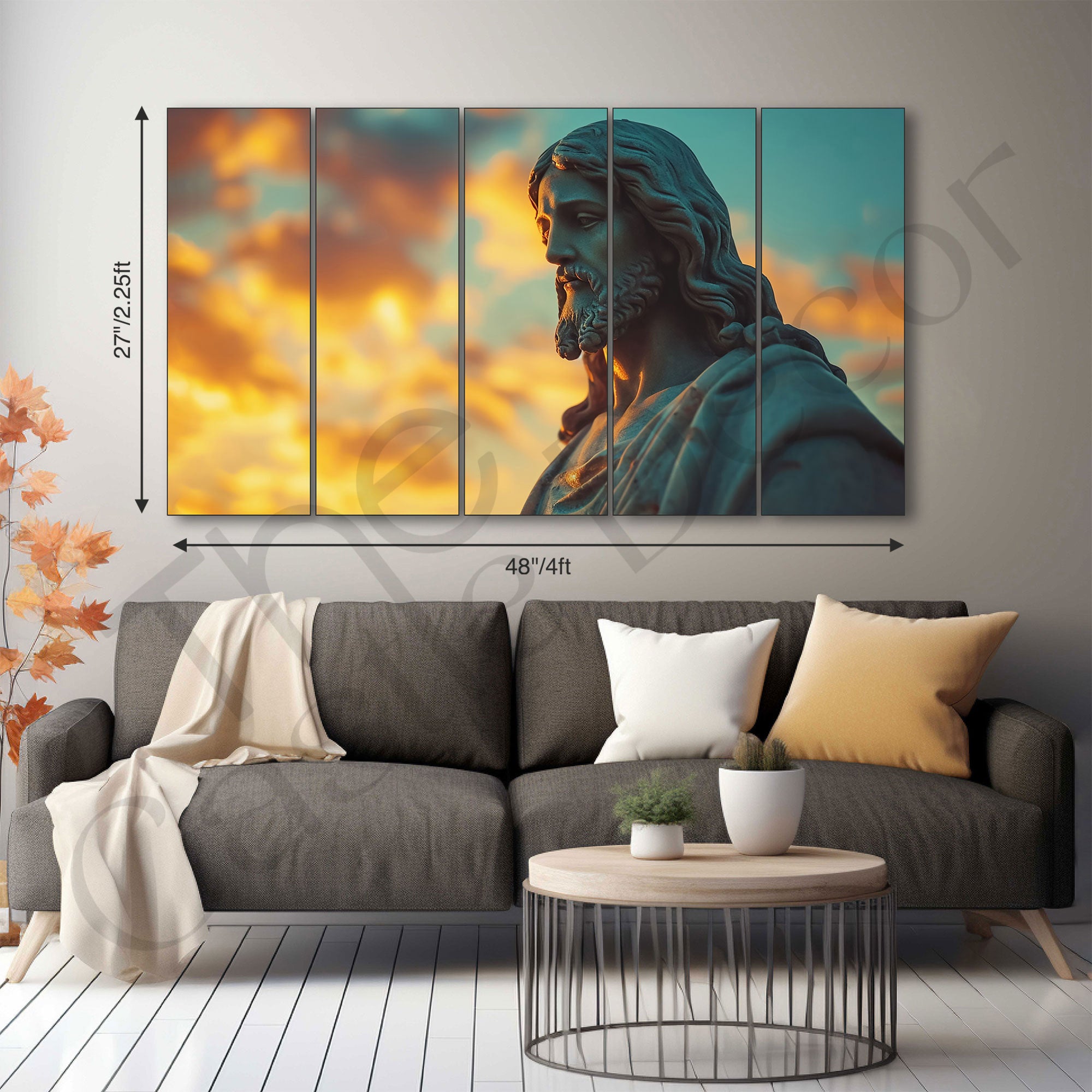 Jesus Painting with frame Big Size Wall Art for living room,Bedroom,Drawing room,Hotels