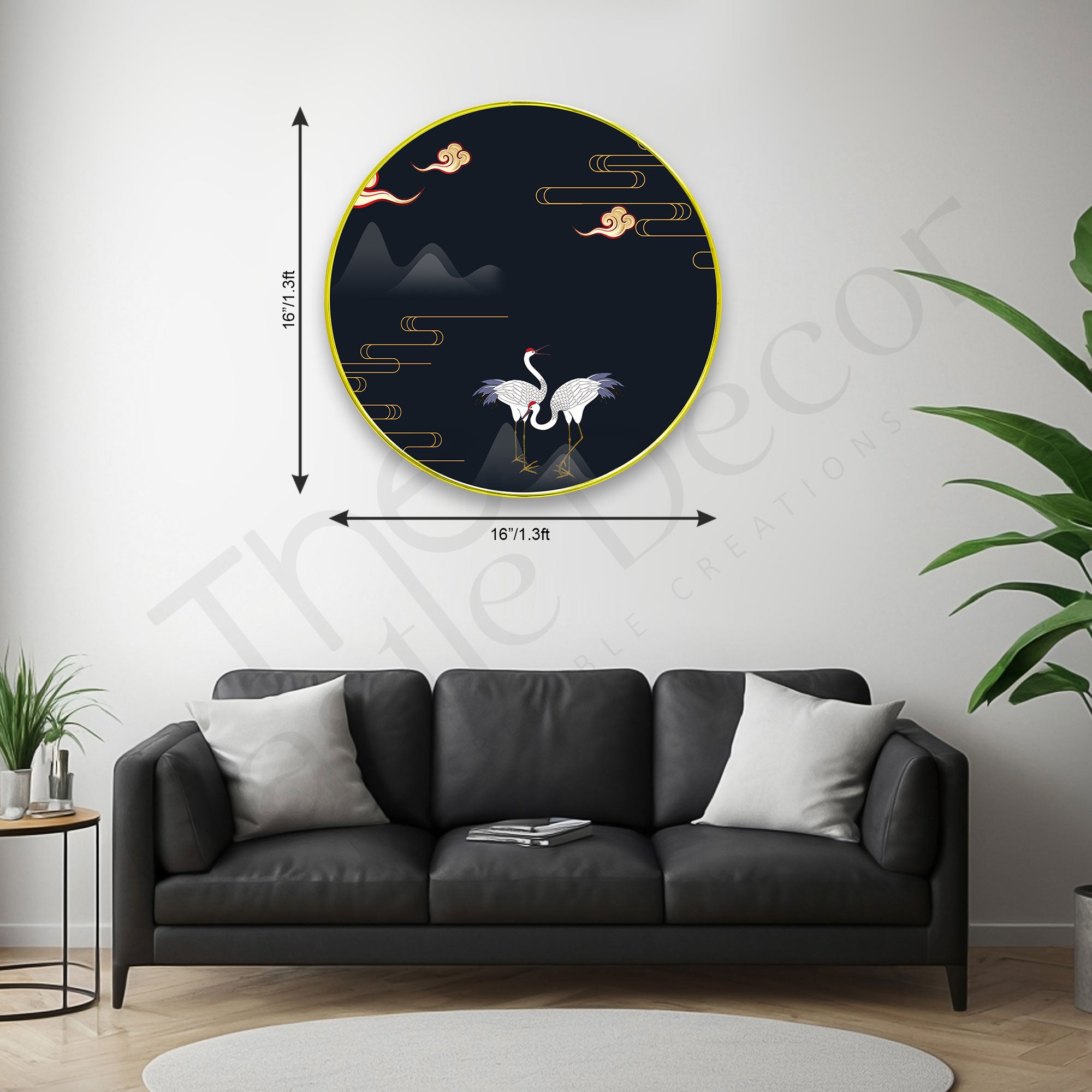 Birds Sparkle Wooden Wall Plate for Home Decoration Art-26