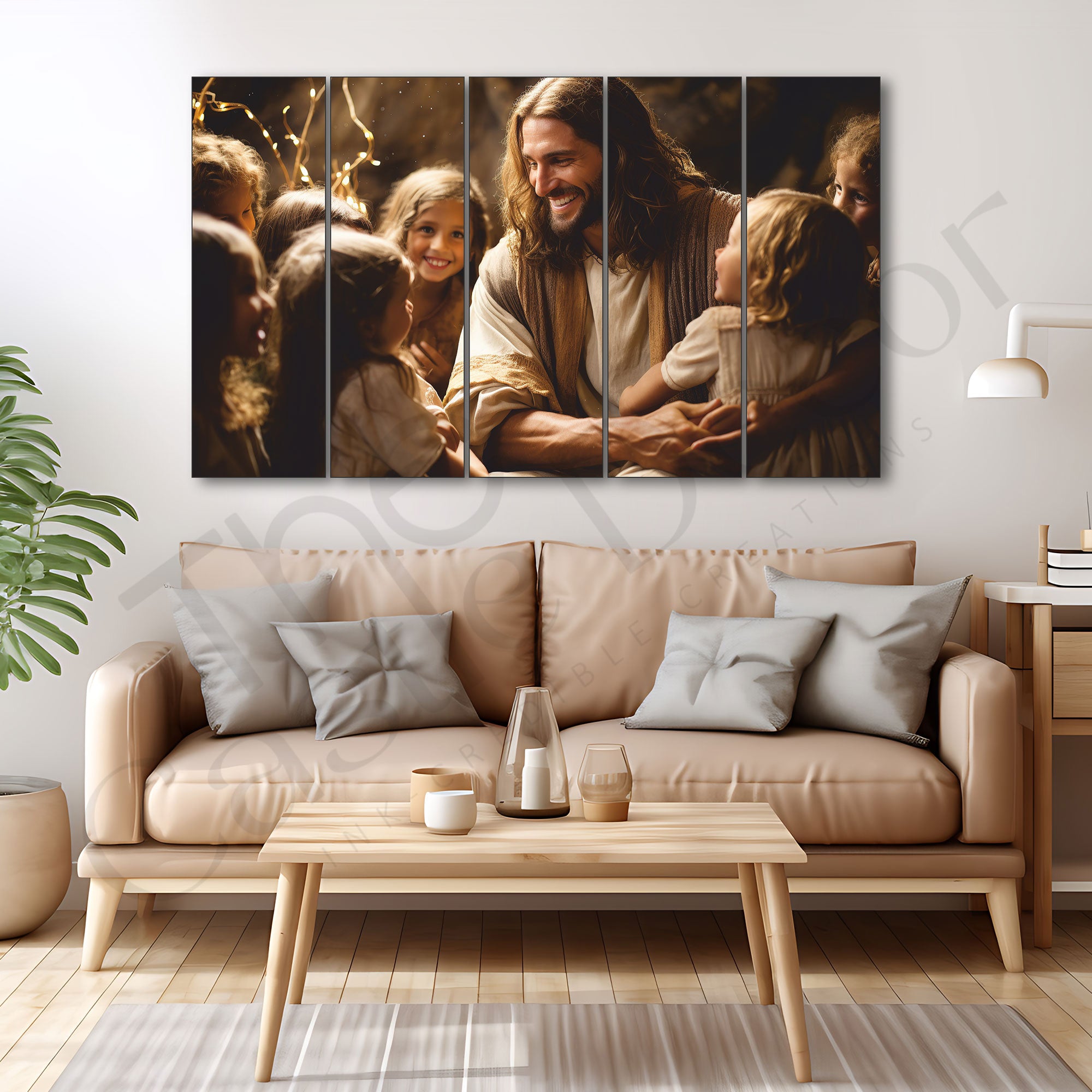 Jesus Painting Set of 5 for Home Decoration