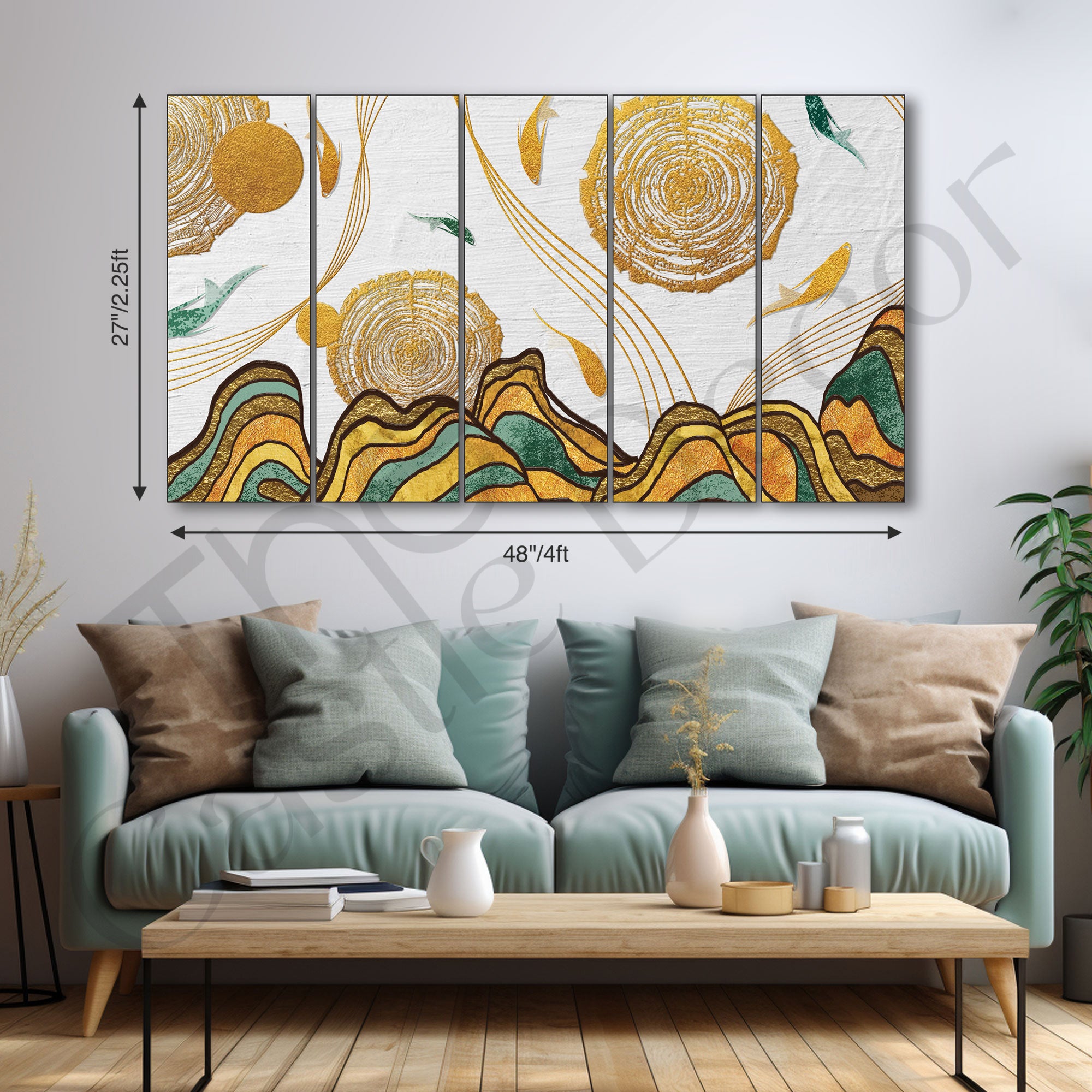 Abstract Painting with frame Big Size Wall Art for living room,Bedroom,Drawing room,Hotels