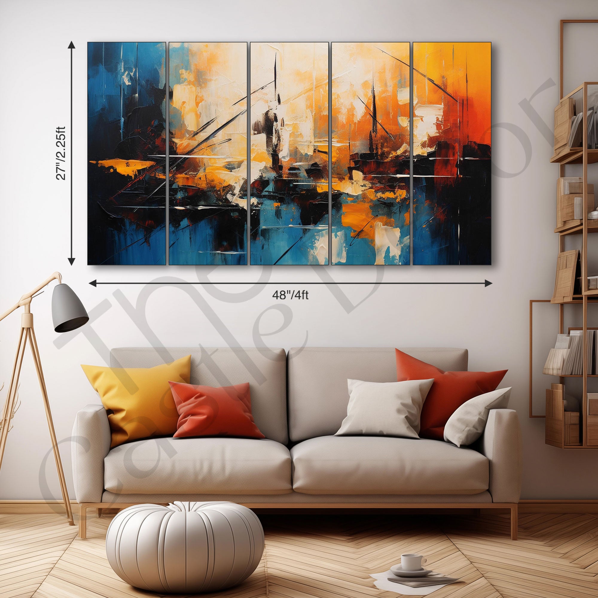 Abstract Painting with frame Big Size Wall Art for living room,Bedroom,Drawing room,Hotels