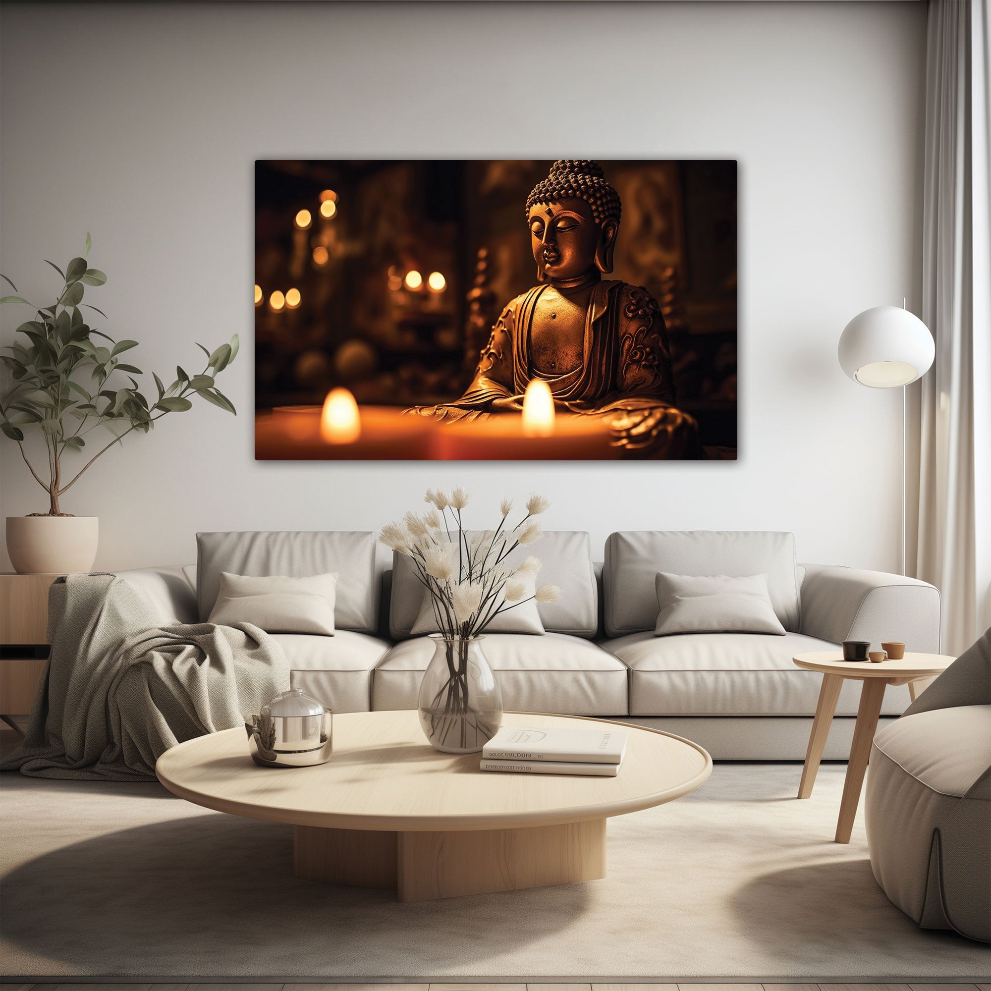 Budha art Canvas painting with frame Big Size Wall Art for living room,Bedroom,Drawing room,Hotels
