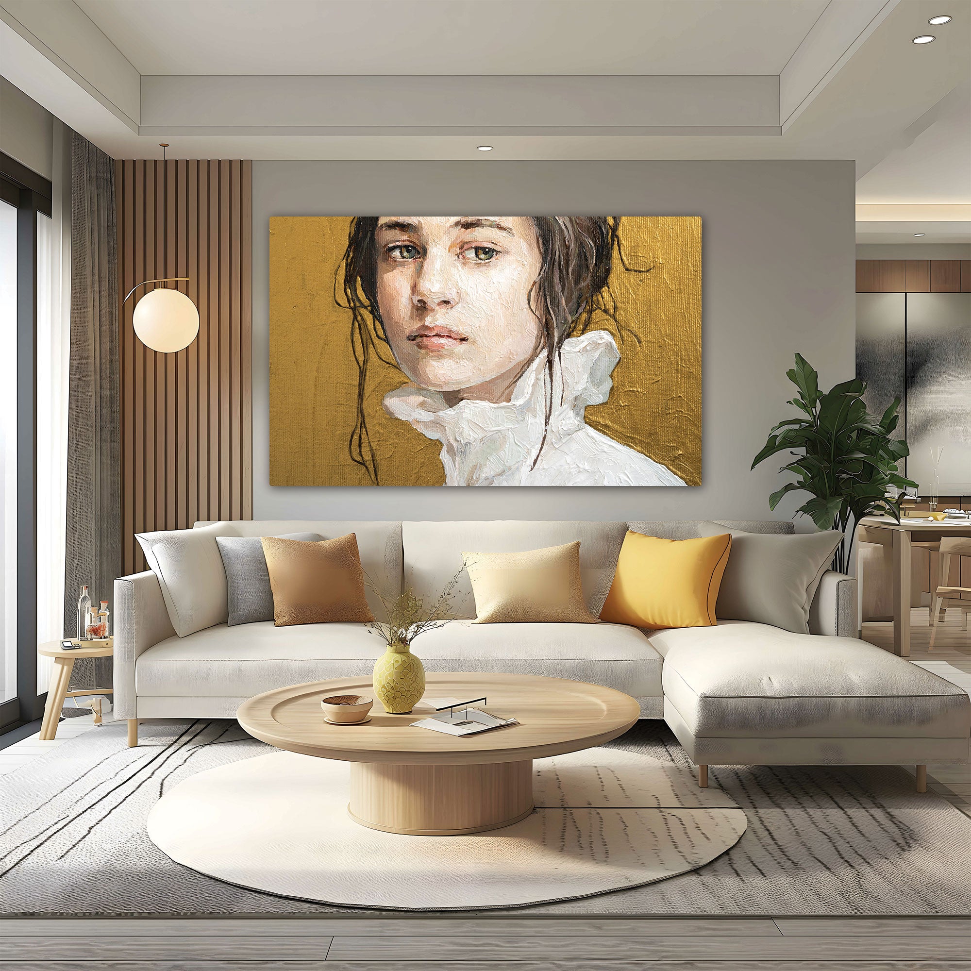 WomenAbstract Canvas painting with frame Big Size Wall Art for living room,Bedroom,Drawing room,Hotels