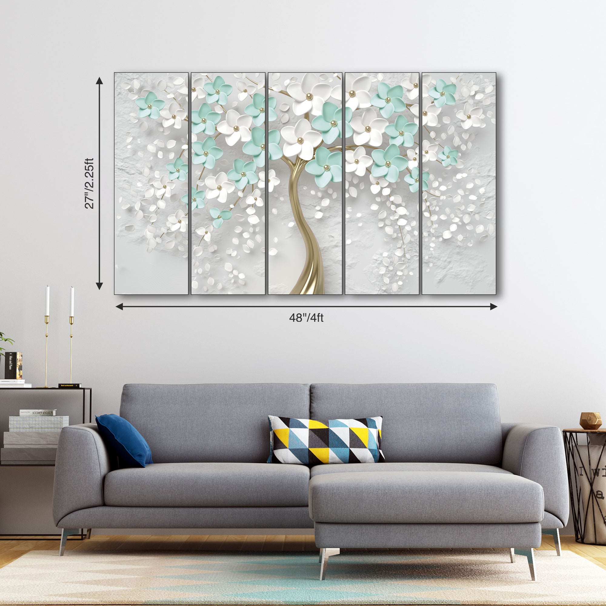 Trees Painting with frame Big Size Wall Art for living room,Bedroom,Drawing room,Hotels