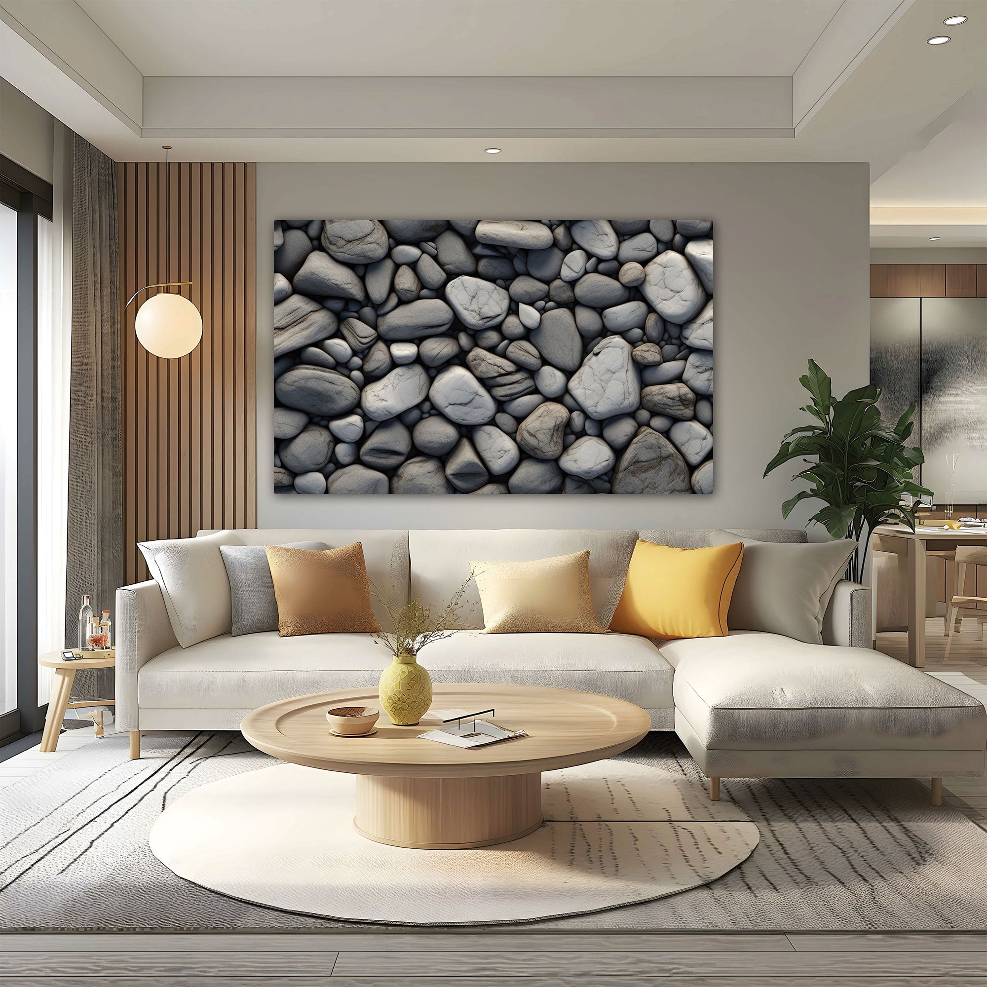 Rocks Abstract Canvas painting with frame Big Size Wall Art for living room,Bedroom,Drawing room,Hotels