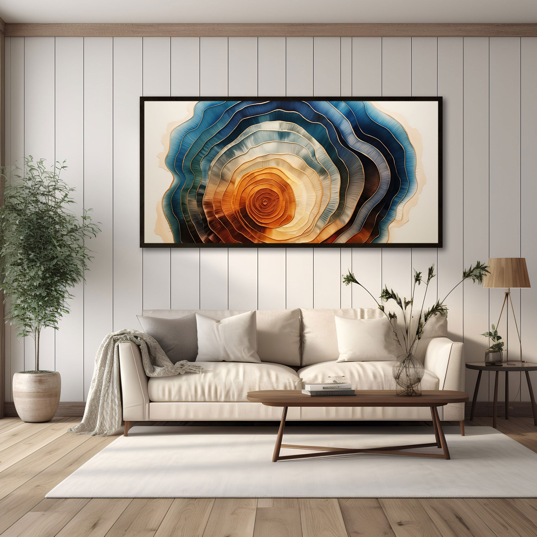 Wooden touchAbstract Multicolour facce Canvas painting with frame Big Size Wall Art for living room,Bedroom,Drawing room,Hotels