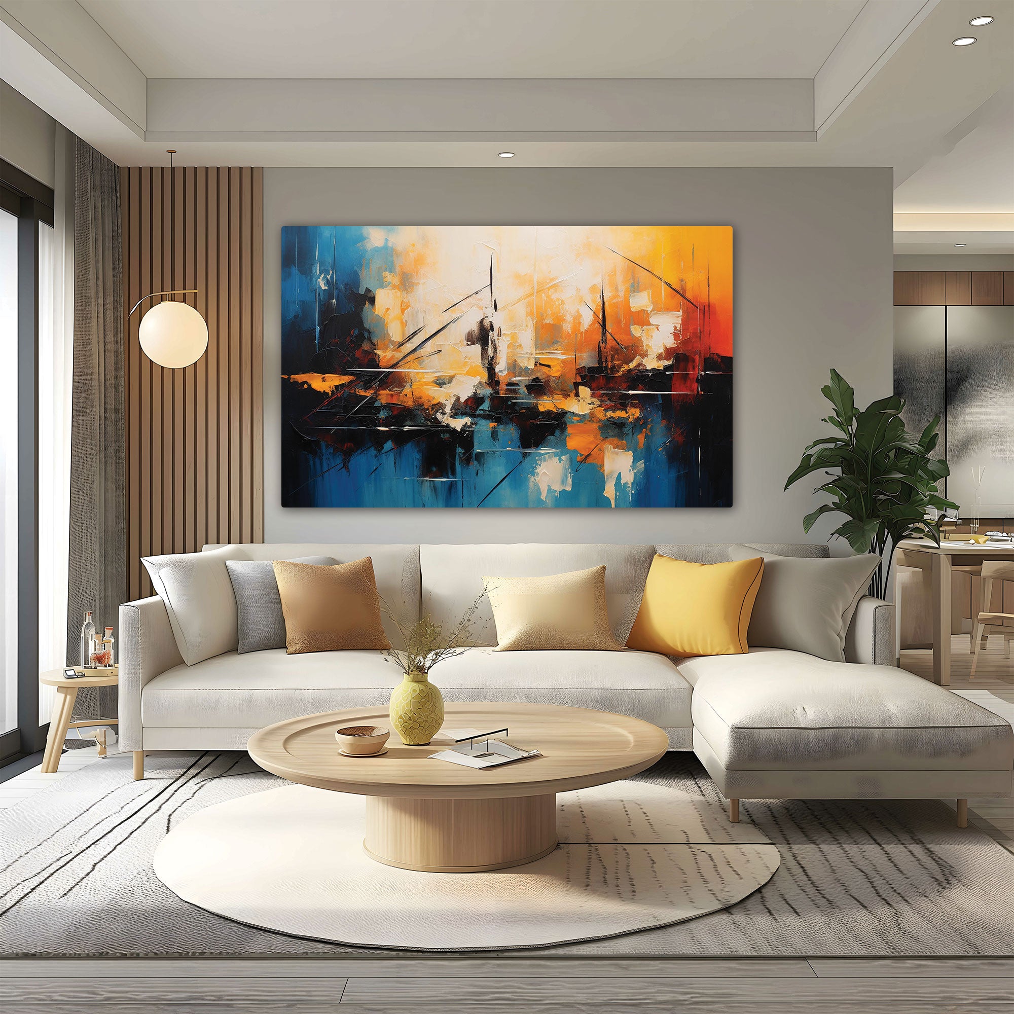 Abstract Canvas painting with frame Big Size Wall Art for living room,Bedroom,Drawing room,Hotels