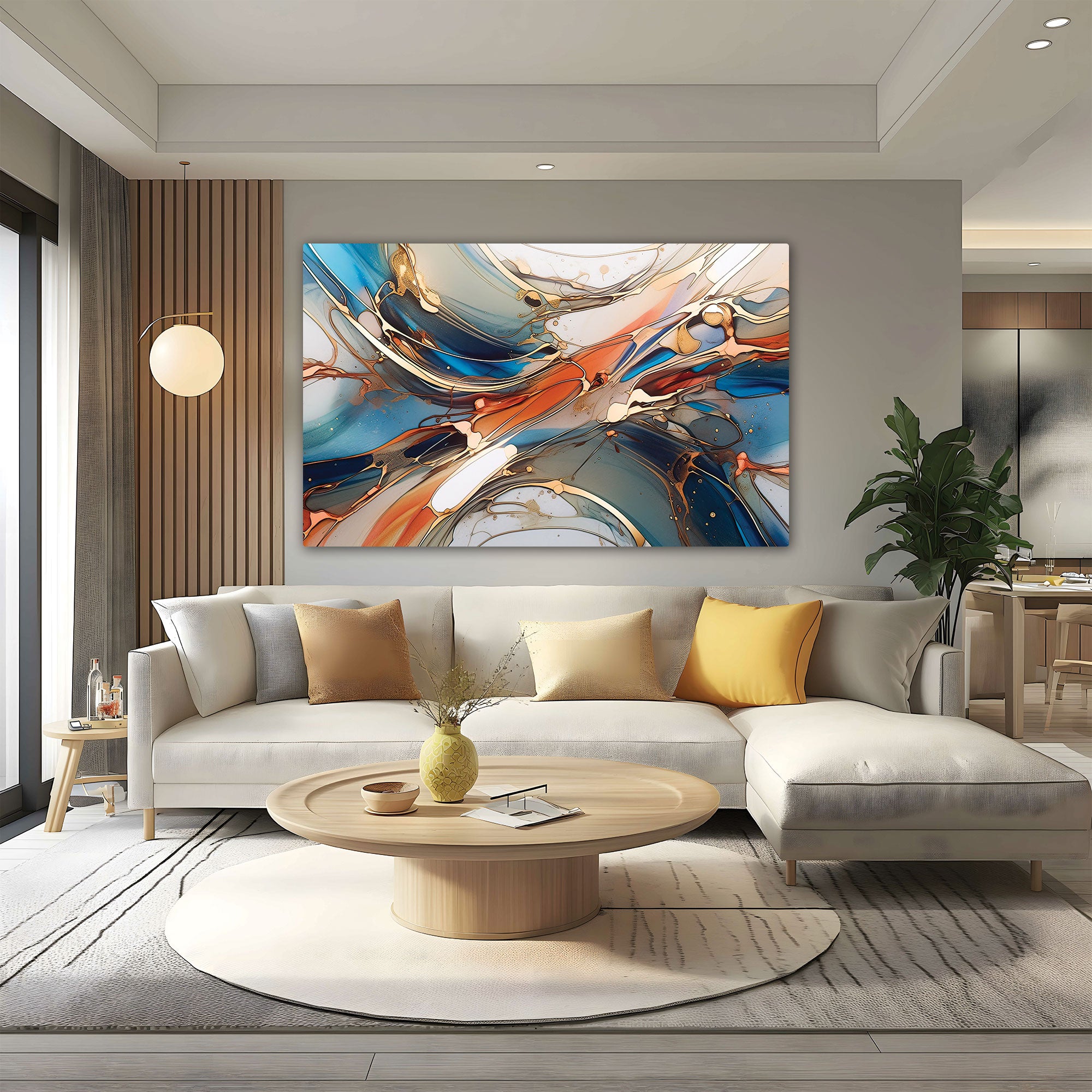 StylishAbstract Canvas painting with frame Big Size Wall Art for living room,Bedroom,Drawing room,Hotels