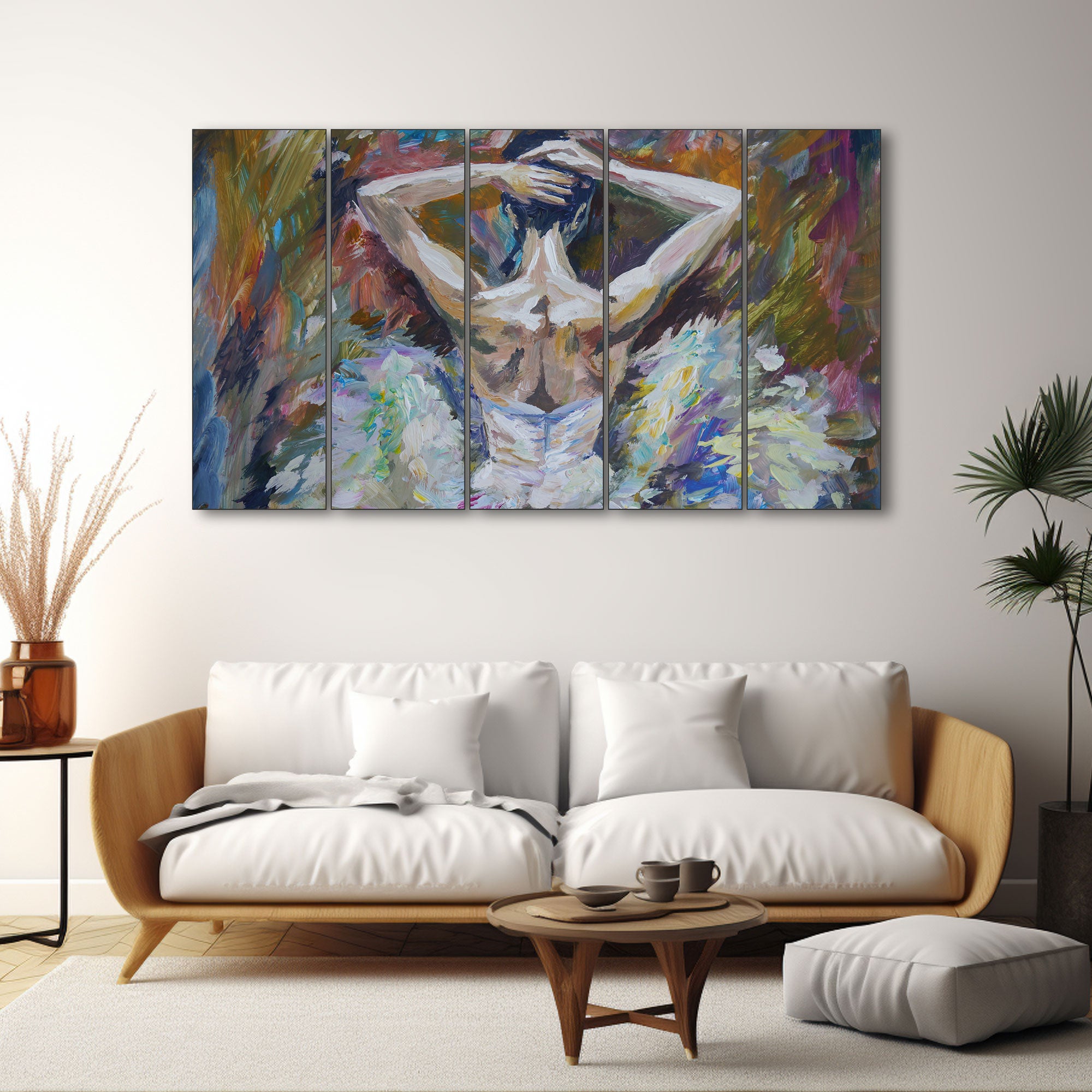 Woman Abstract Painting with frame Big Size Wall Art for living room,Bedroom,Drawing room,Hotels