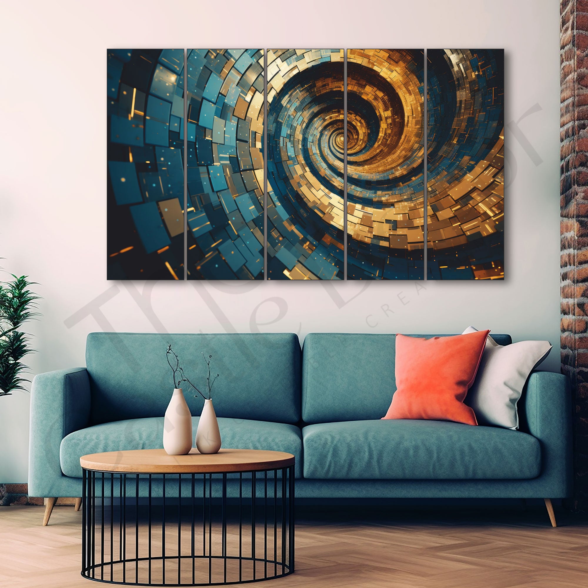Modern Abstract Art Painting Set of 5 for Home Decoration