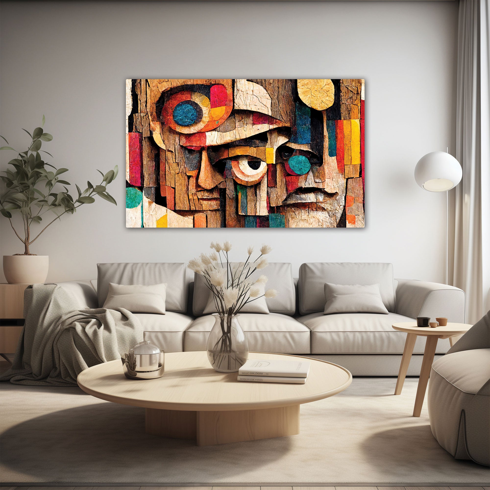 faceAbstract art Canvas painting with frame Big Size Wall Art for living room,Bedroom,Drawing room,Hotels
