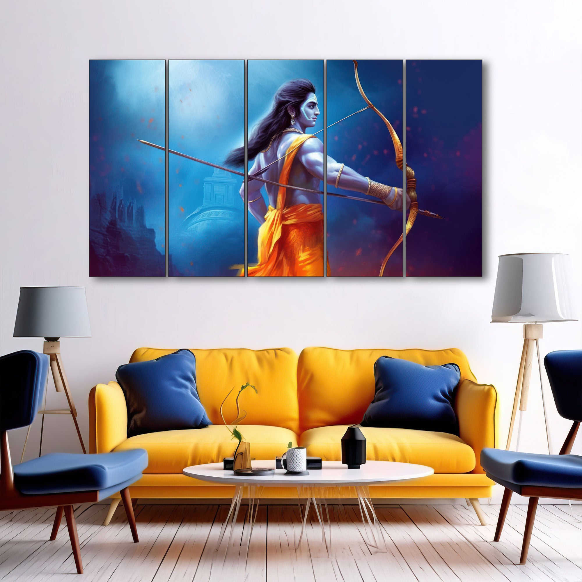 Ram Ji Painting with frame Big Size Wall Art for living room,Bedroom,Drawing room,Hotels