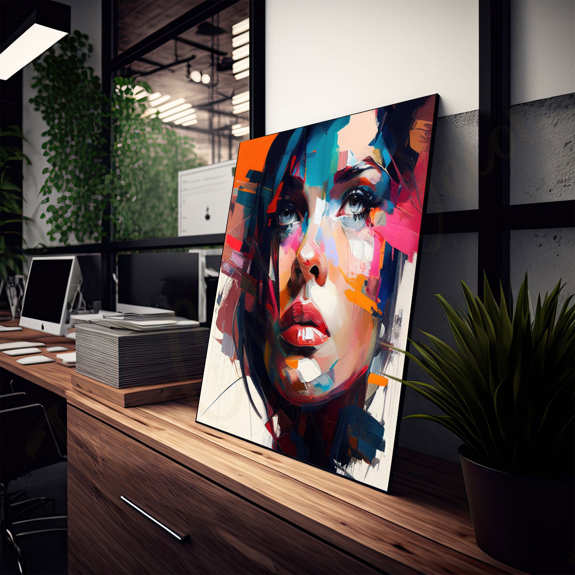 Abstract woman painting with frame Big Size Wall Art for living room,Bedroom,Drawing room,Hotels