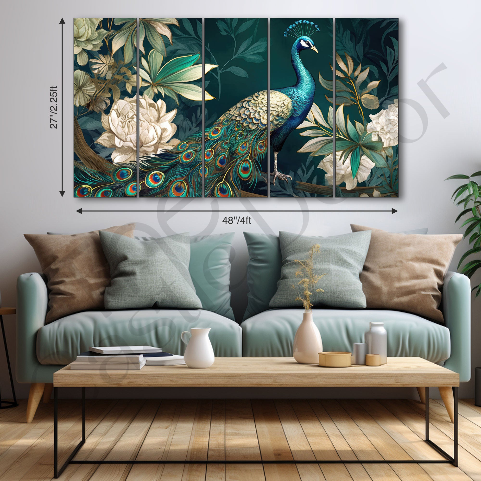 Birds Painting with frame Big Size Wall Art for living room,Bedroom,Drawing room,Hotels