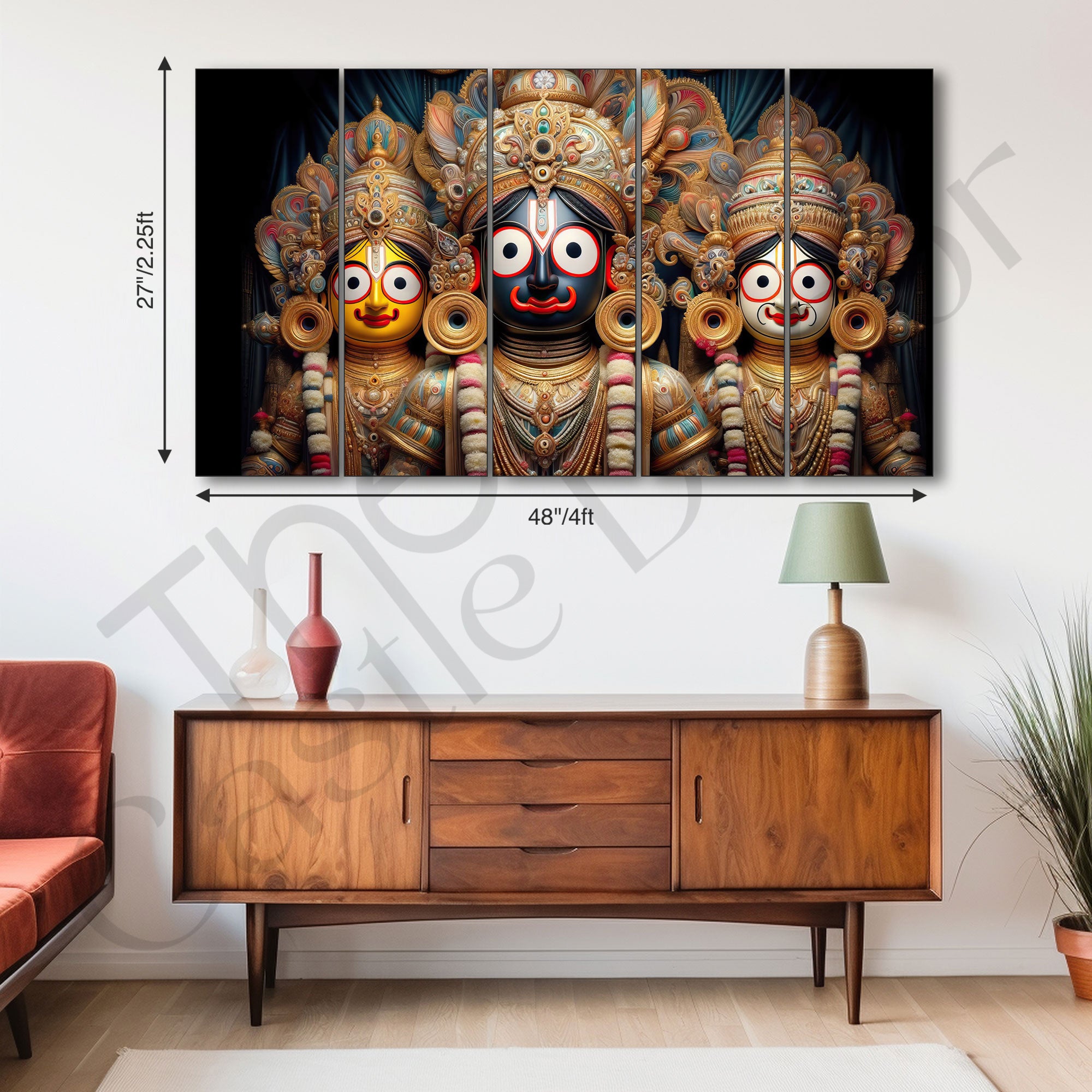 Shri Jagannath Painting with frame Big Size Wall Art for living room,Bedroom,Drawing room,Hotels