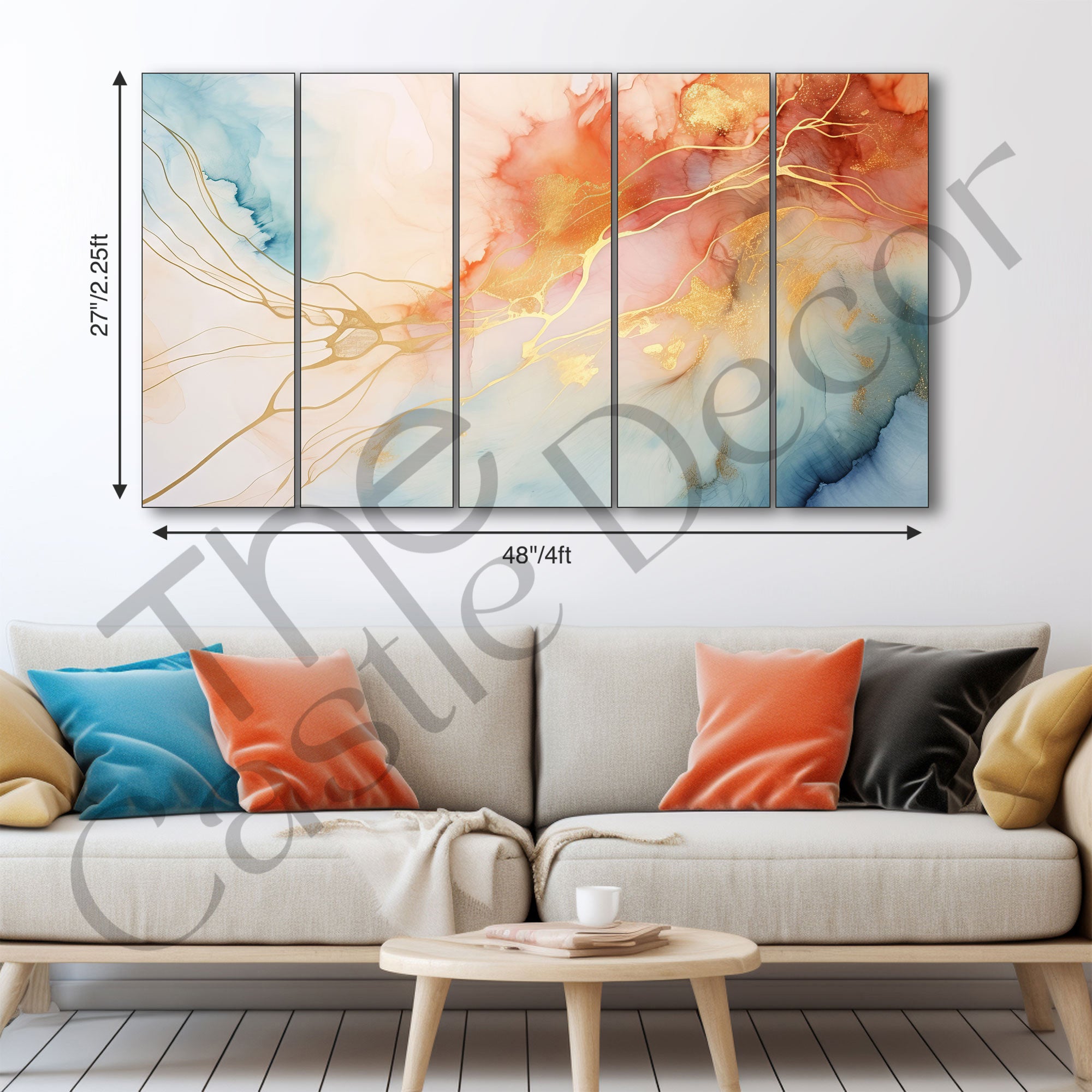 Marble Abstract Painting with frame Big Size Wall Art for living room,Bedroom,Drawing room,Hotels